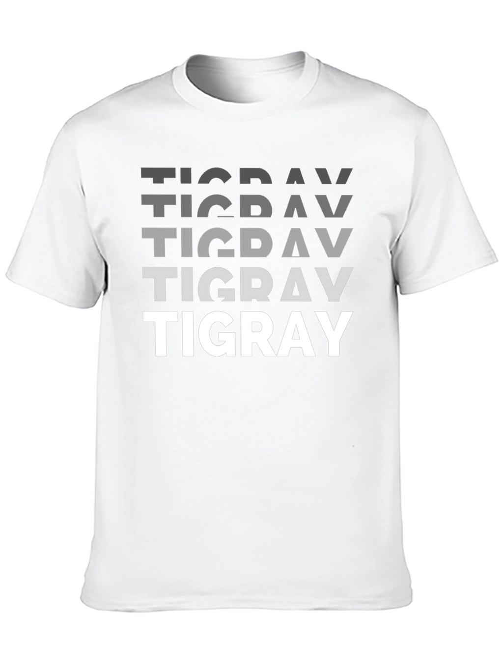 Tigray Text Graphic Tee - Black Unisex T-Shirt