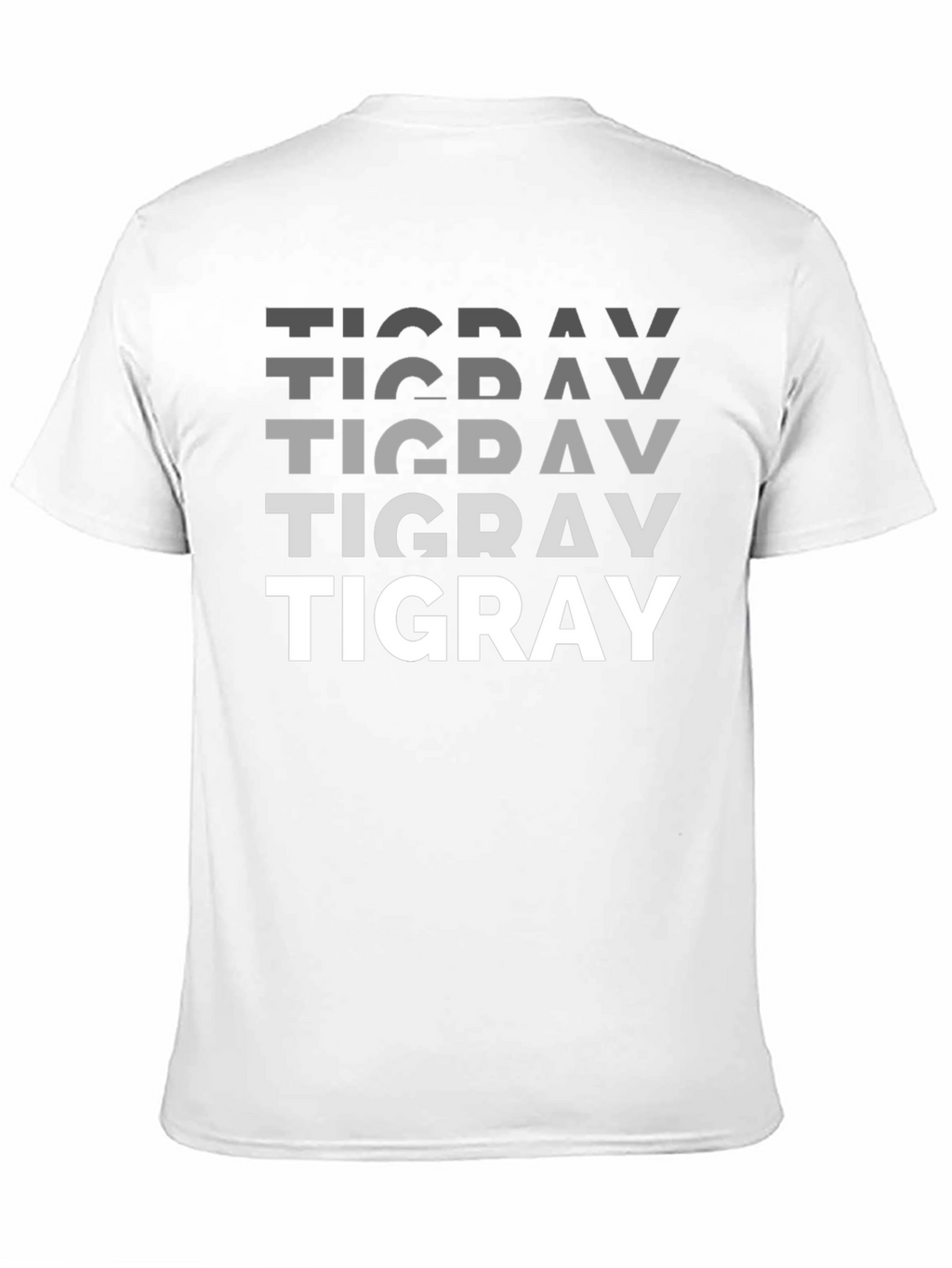 Tigray Text Graphic Tee - Black Unisex T-Shirt