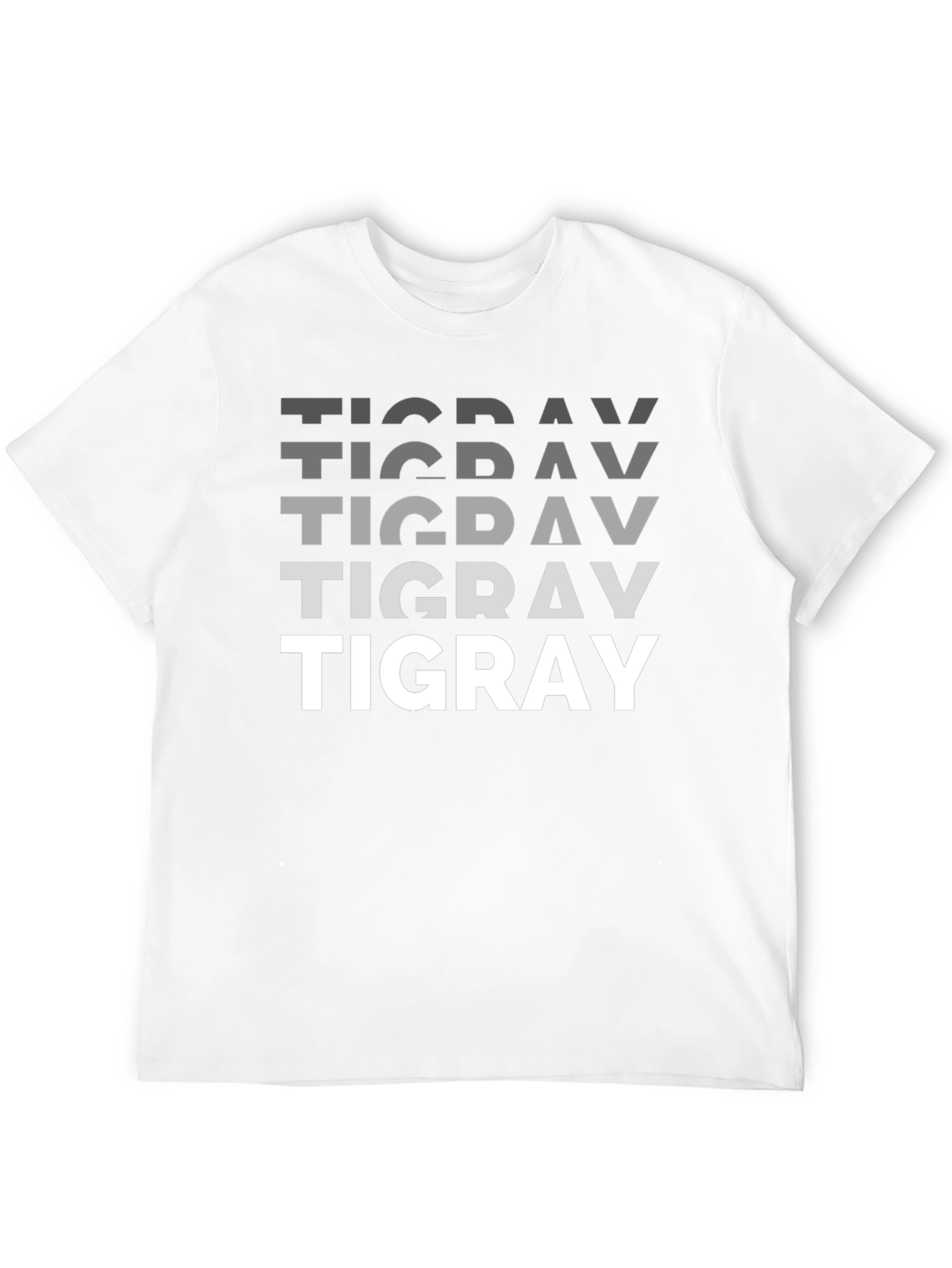 Tigray Text Graphic Tee - Black Unisex T-Shirt
