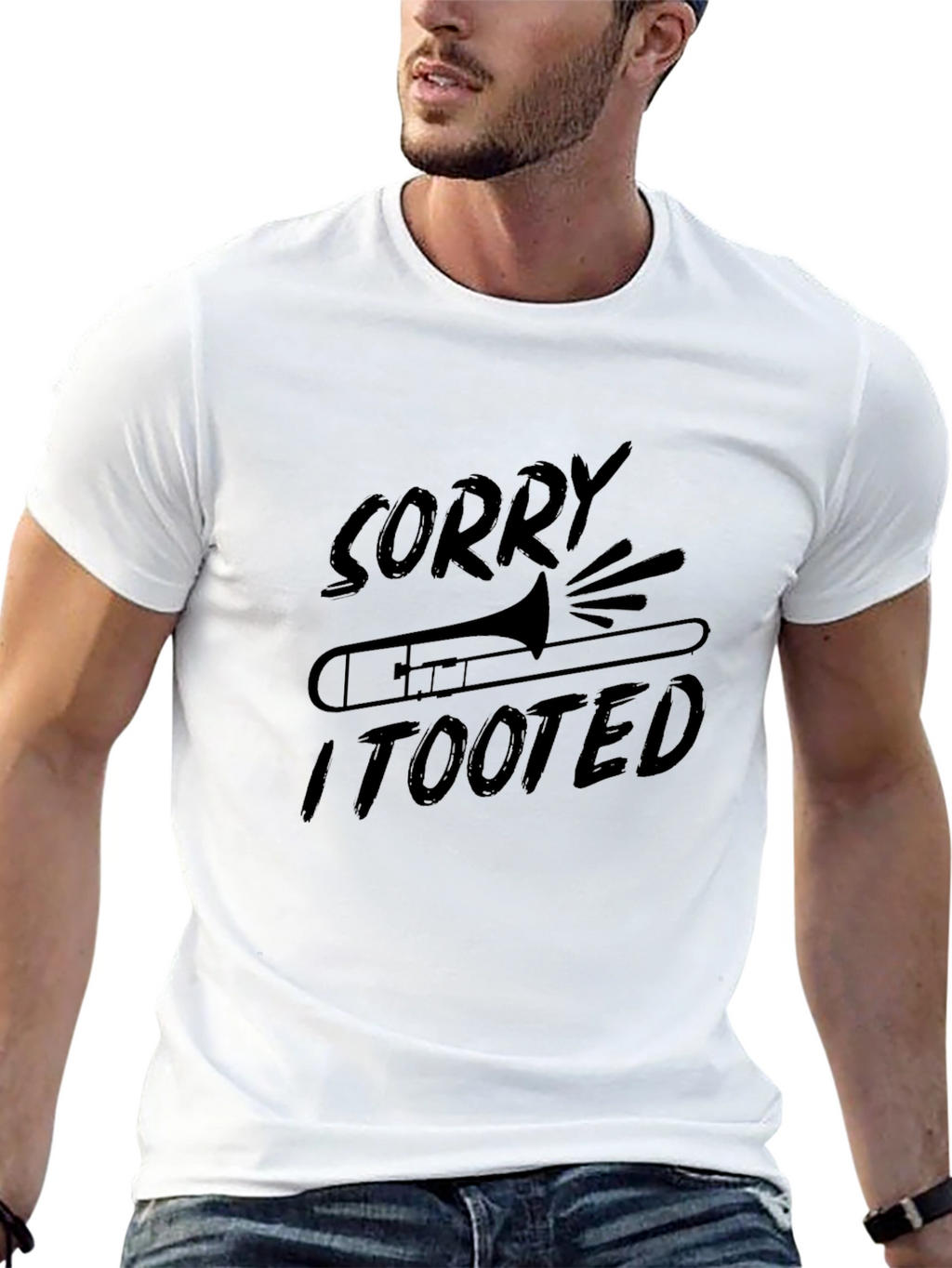 Sorry I Tooted Trombone Graphic T-Shirt