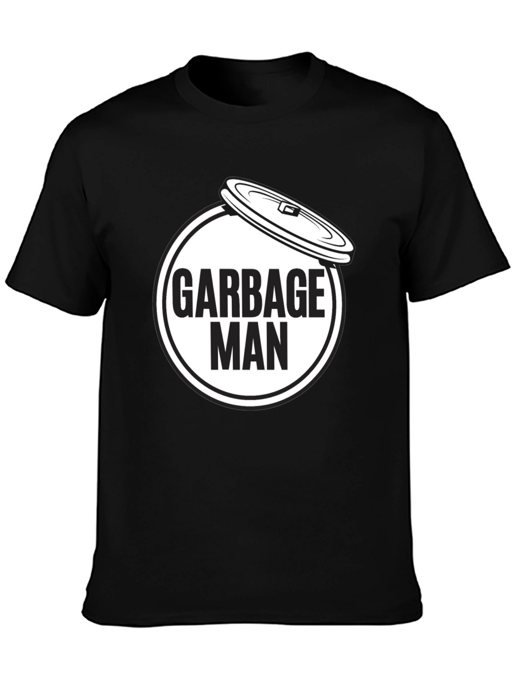 Garbage Man Graphic T-Shirt - Black Crew Neck Tee