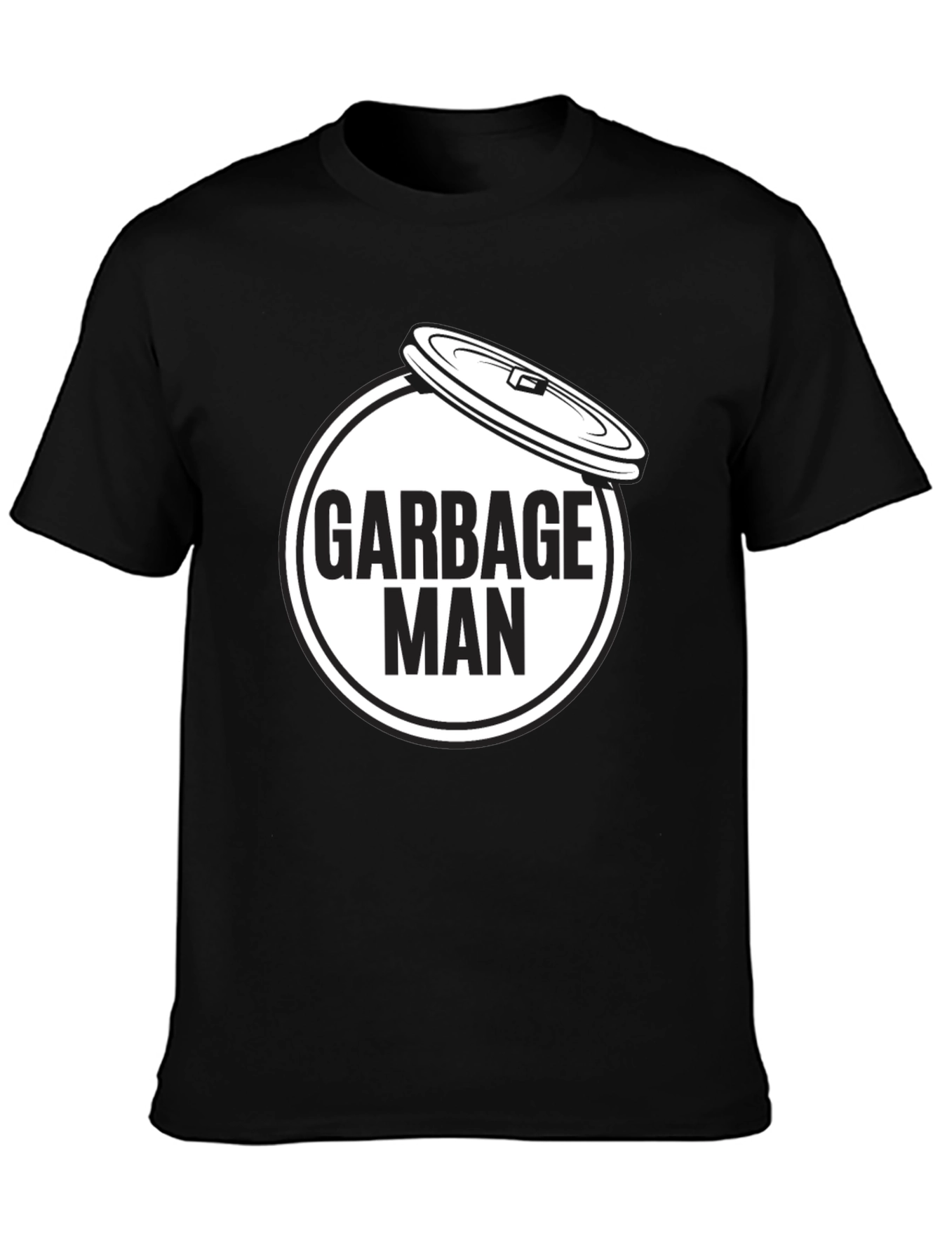 Garbage Man Graphic T-Shirt - Black Crew Neck Tee