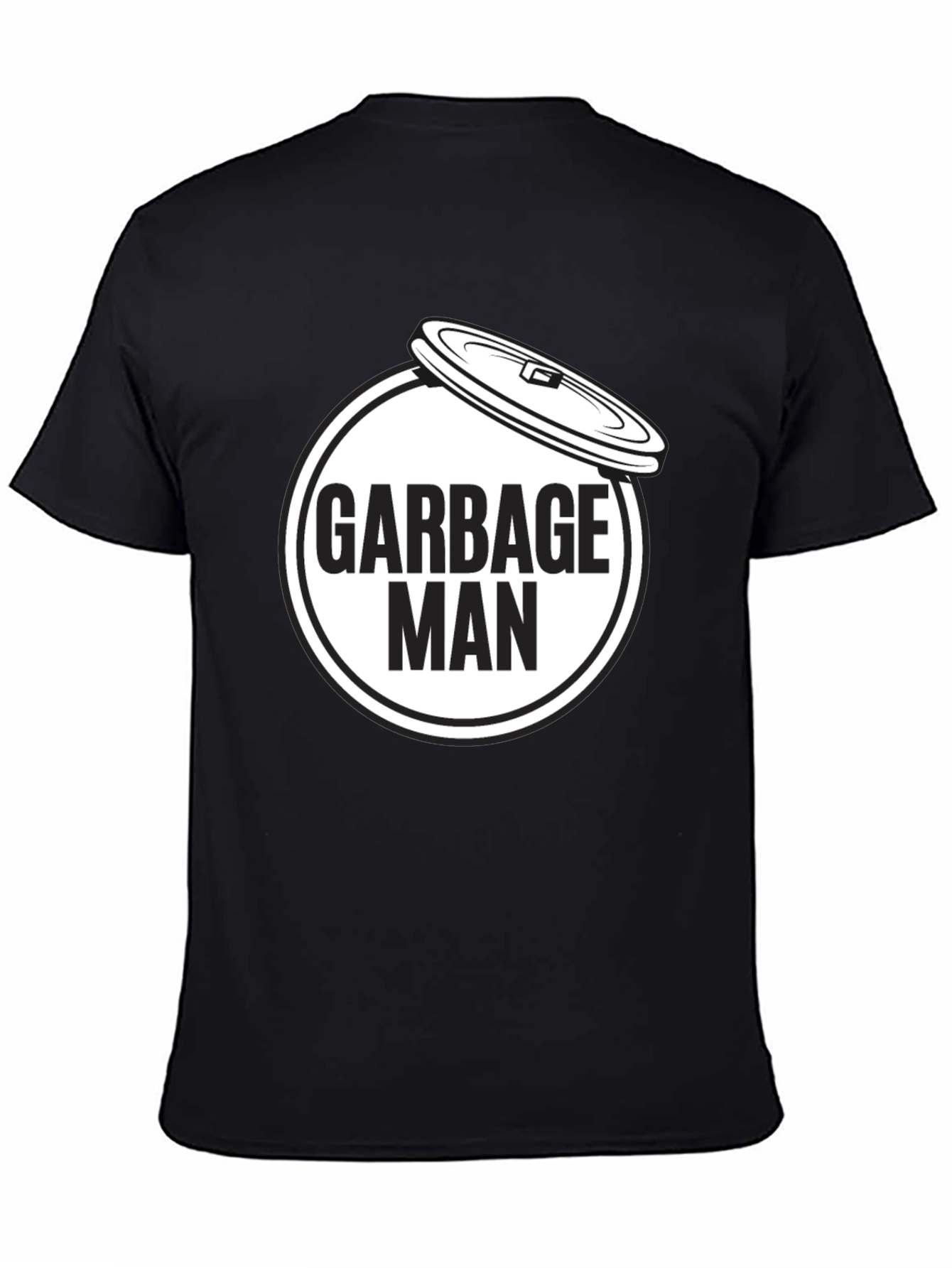 Garbage Man Graphic T-Shirt - Black Crew Neck Tee