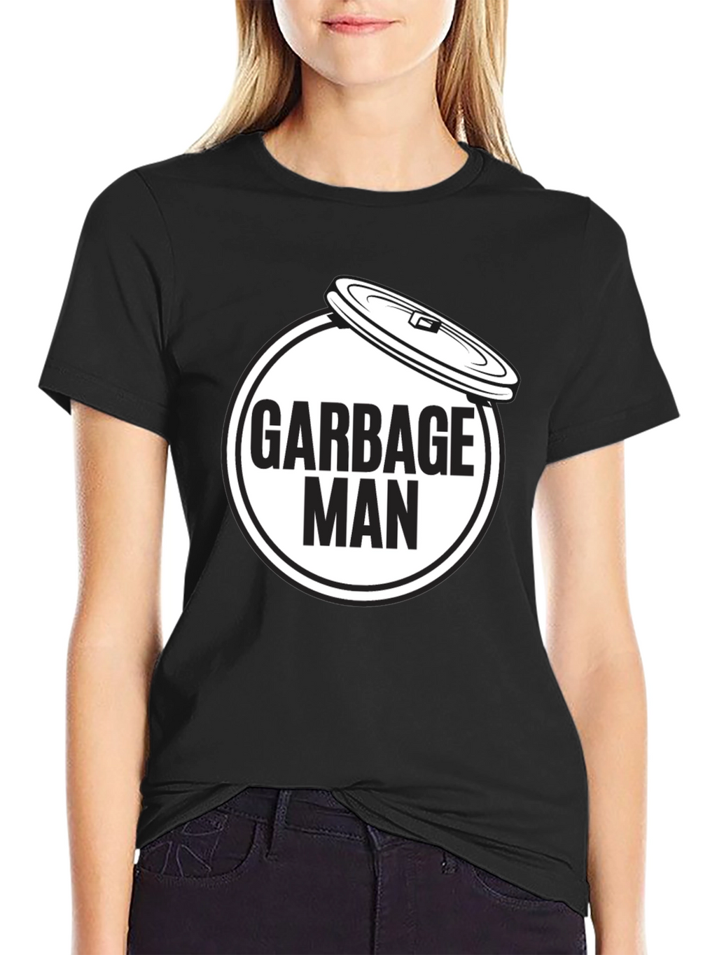Garbage Man Graphic T-Shirt - Black Crew Neck Tee