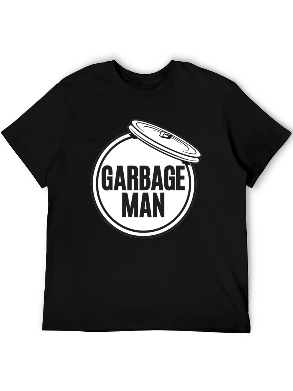 Garbage Man Graphic T-Shirt - Black Crew Neck Tee