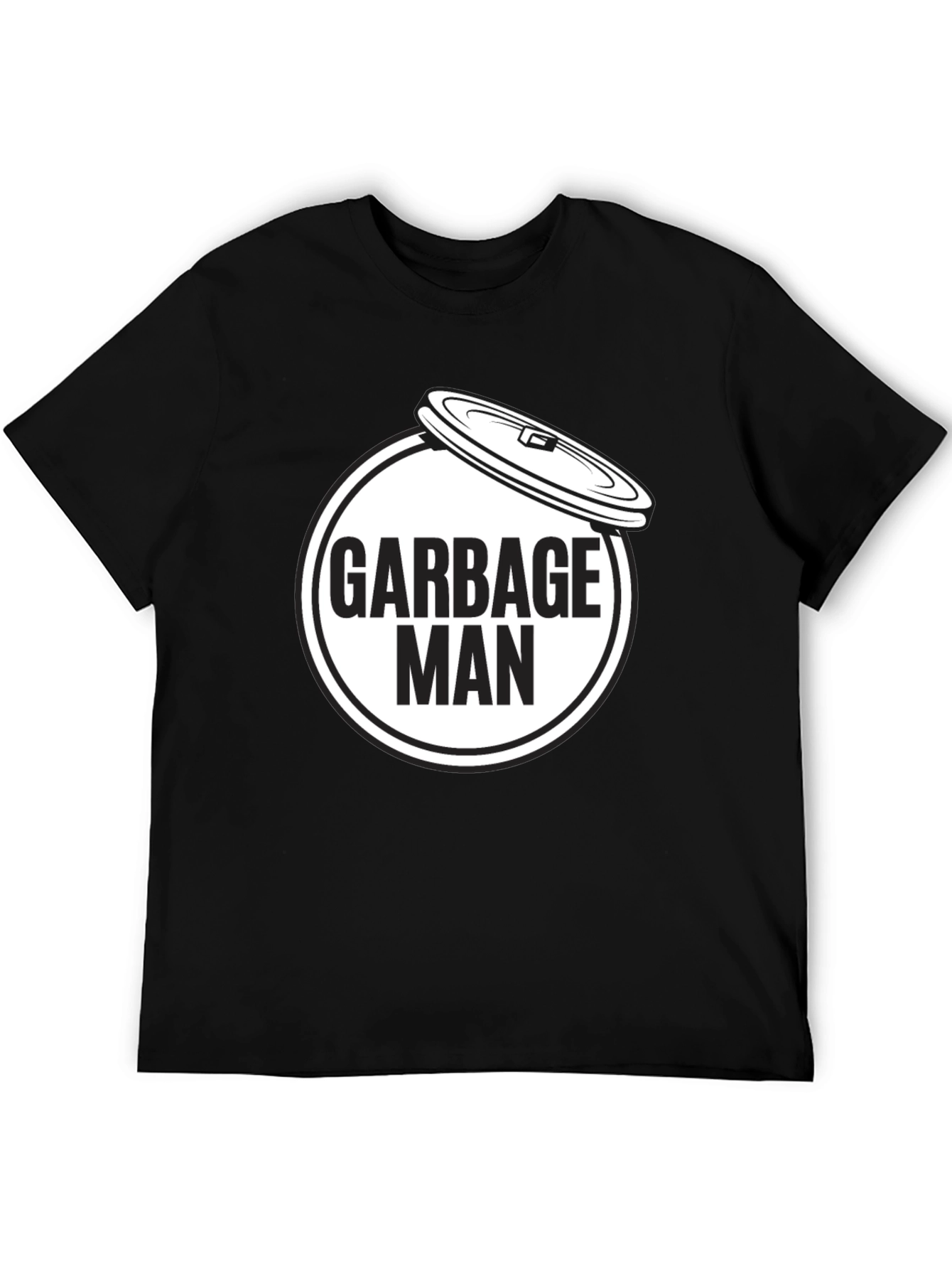 Garbage Man Graphic T-Shirt - Black Crew Neck Tee
