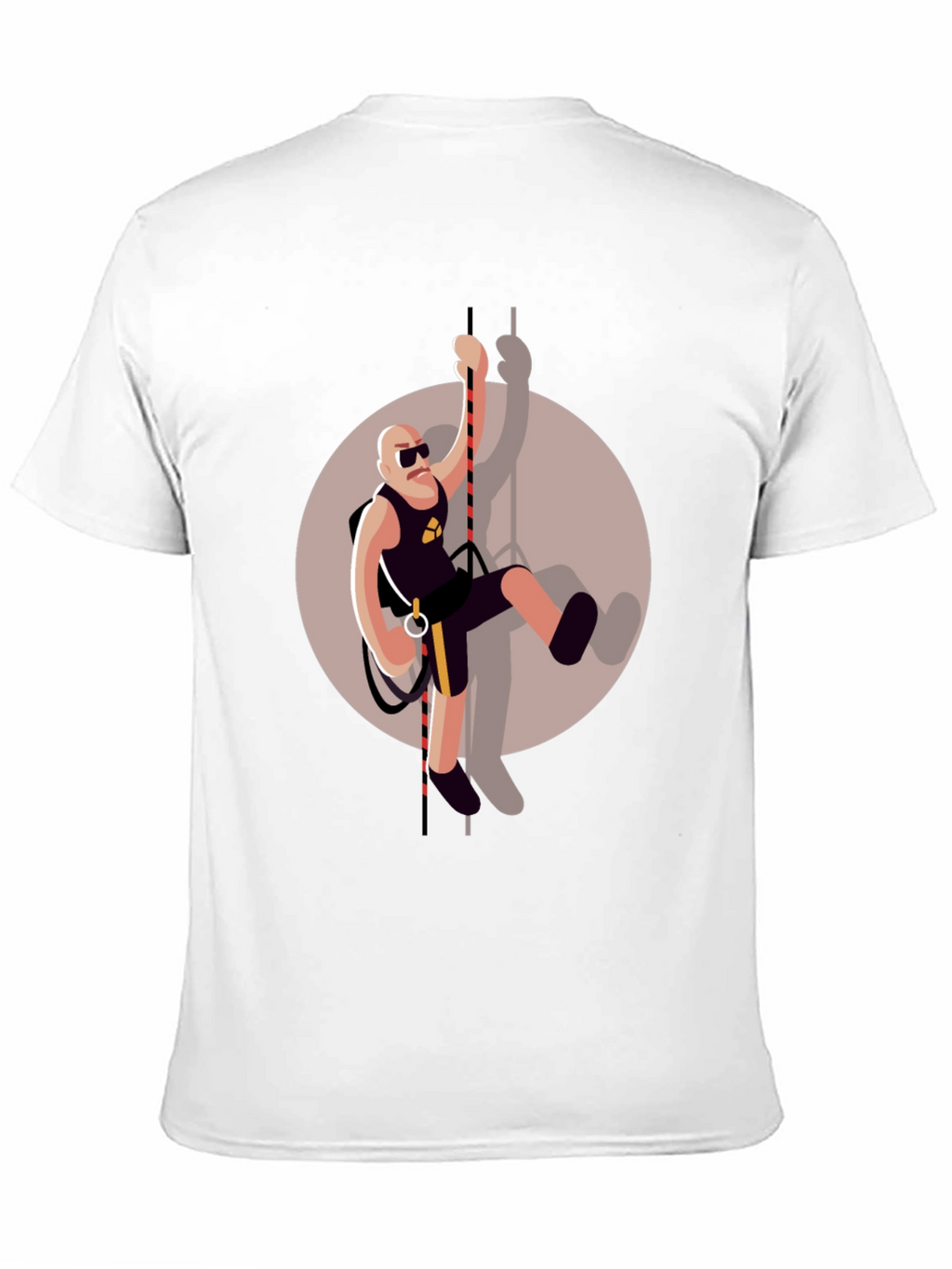 Climbing Man Graphic Tee - Black