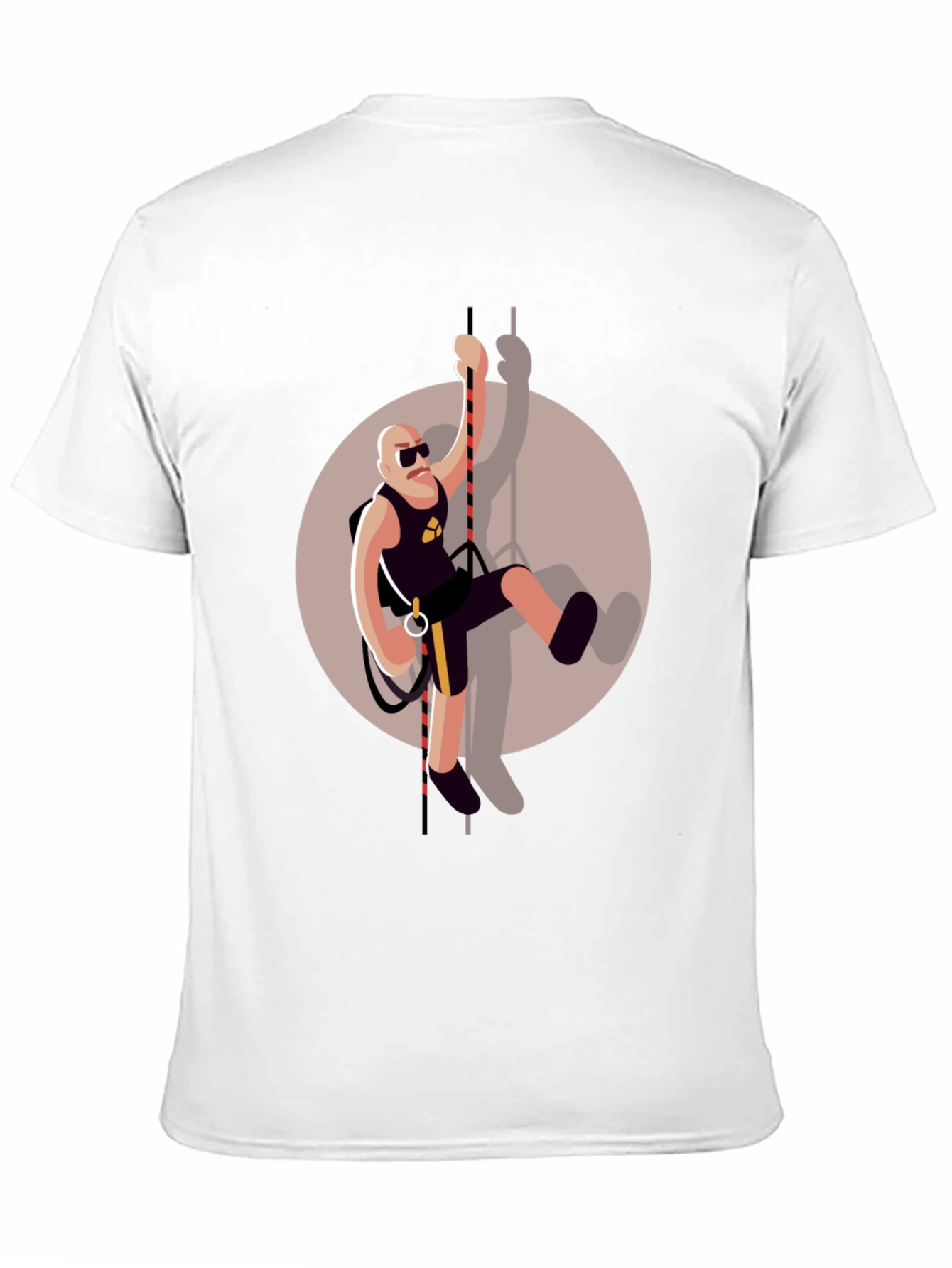 Climbing Man Graphic Tee - Black