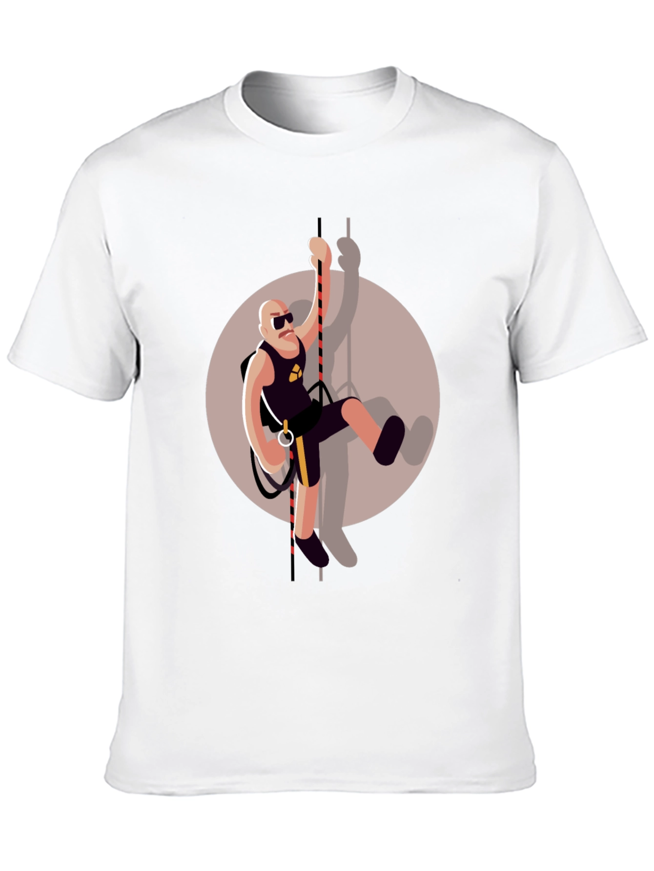 Climbing Man Graphic Tee - Black