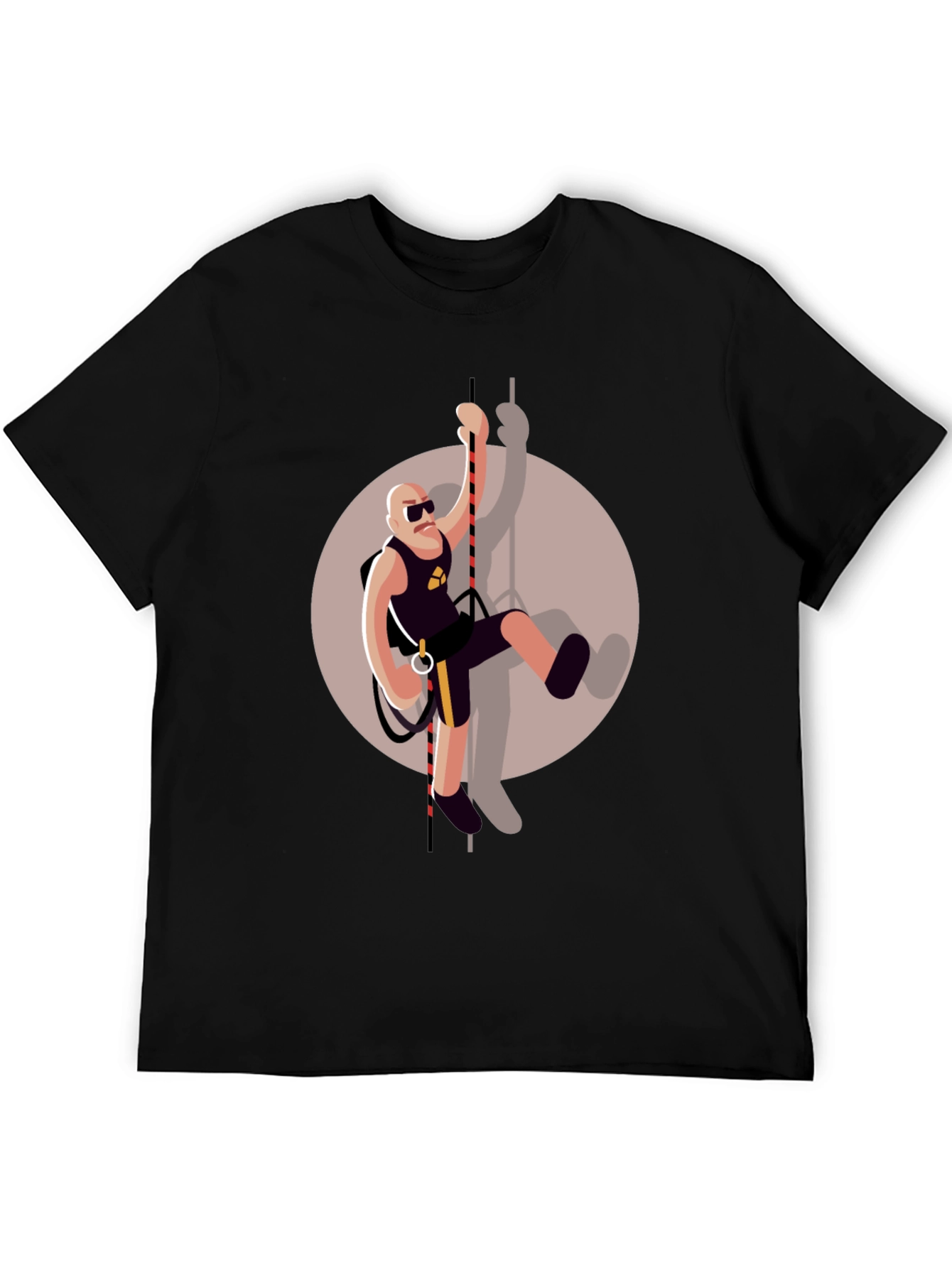 Climbing Man Graphic Tee - Black