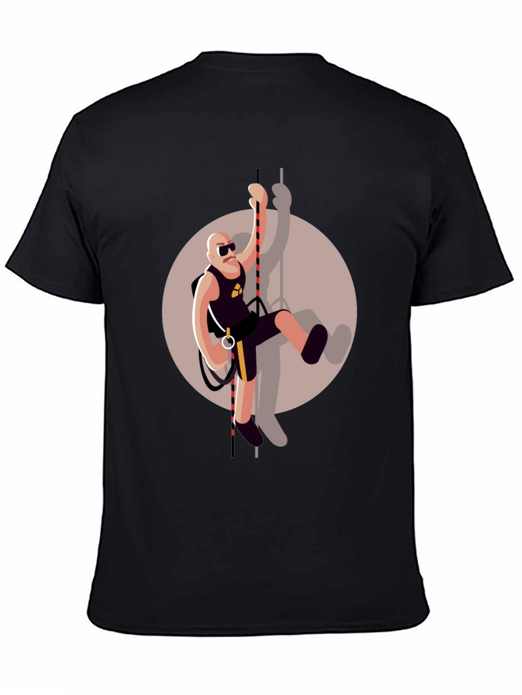 Climbing Man Graphic Tee - Black