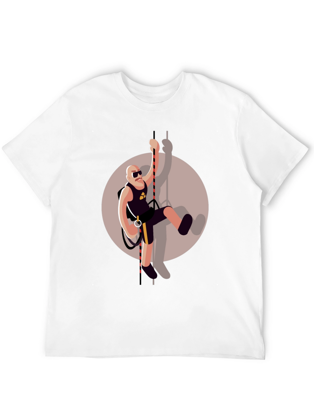Climbing Man Graphic Tee - Black