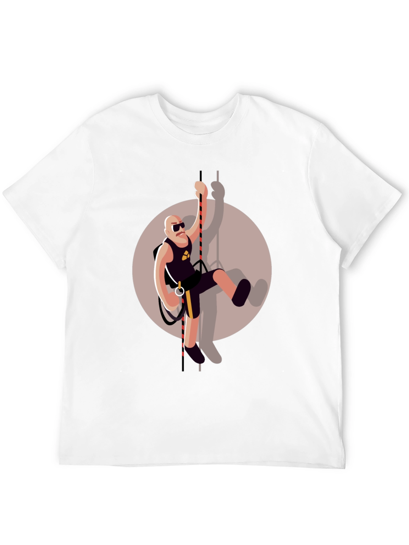 Climbing Man Graphic Tee - Black
