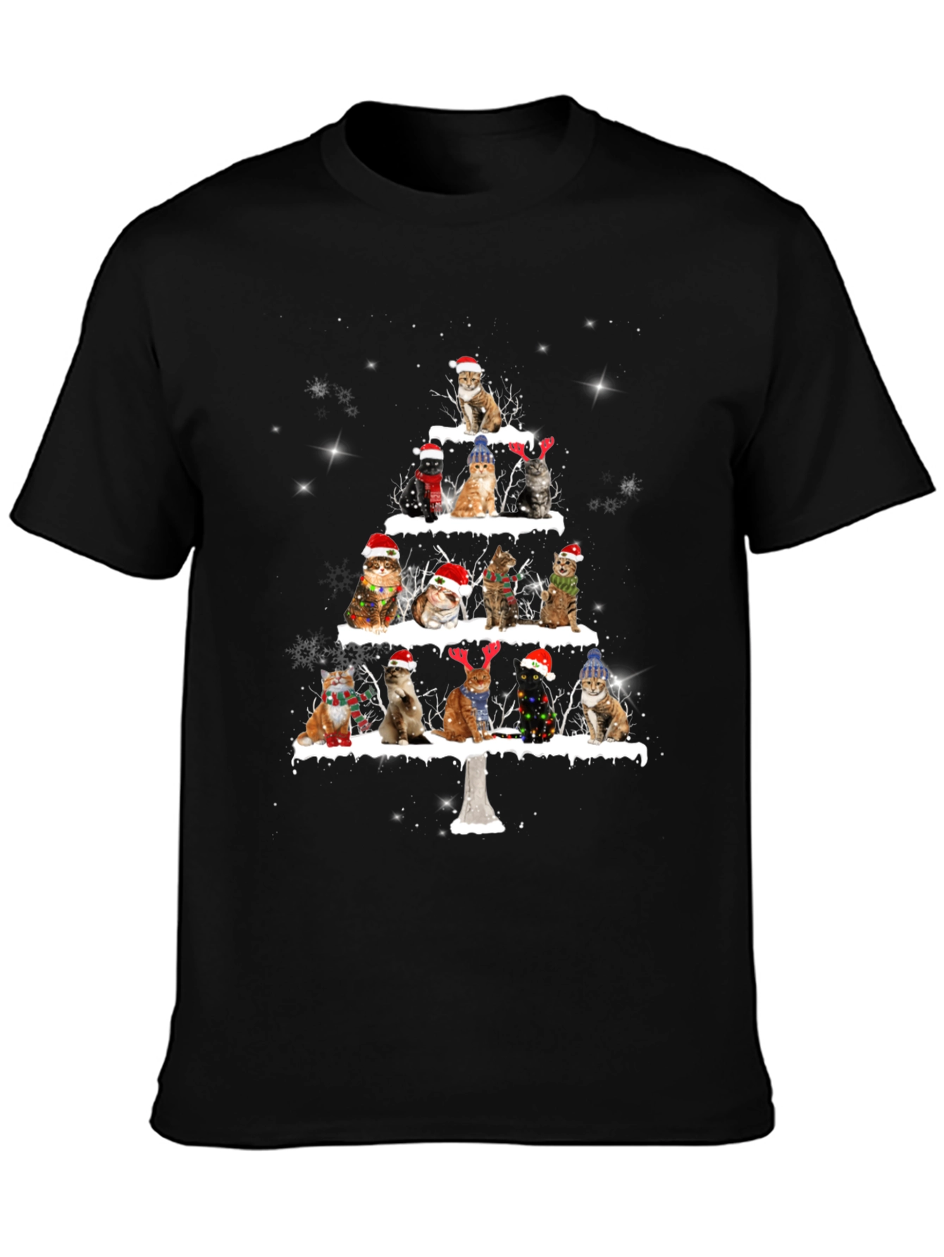 Christmas Cat Tree Graphic Tee