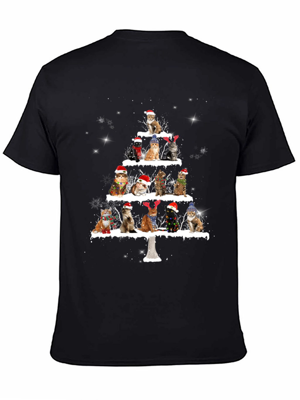 Christmas Cat Tree Graphic Tee