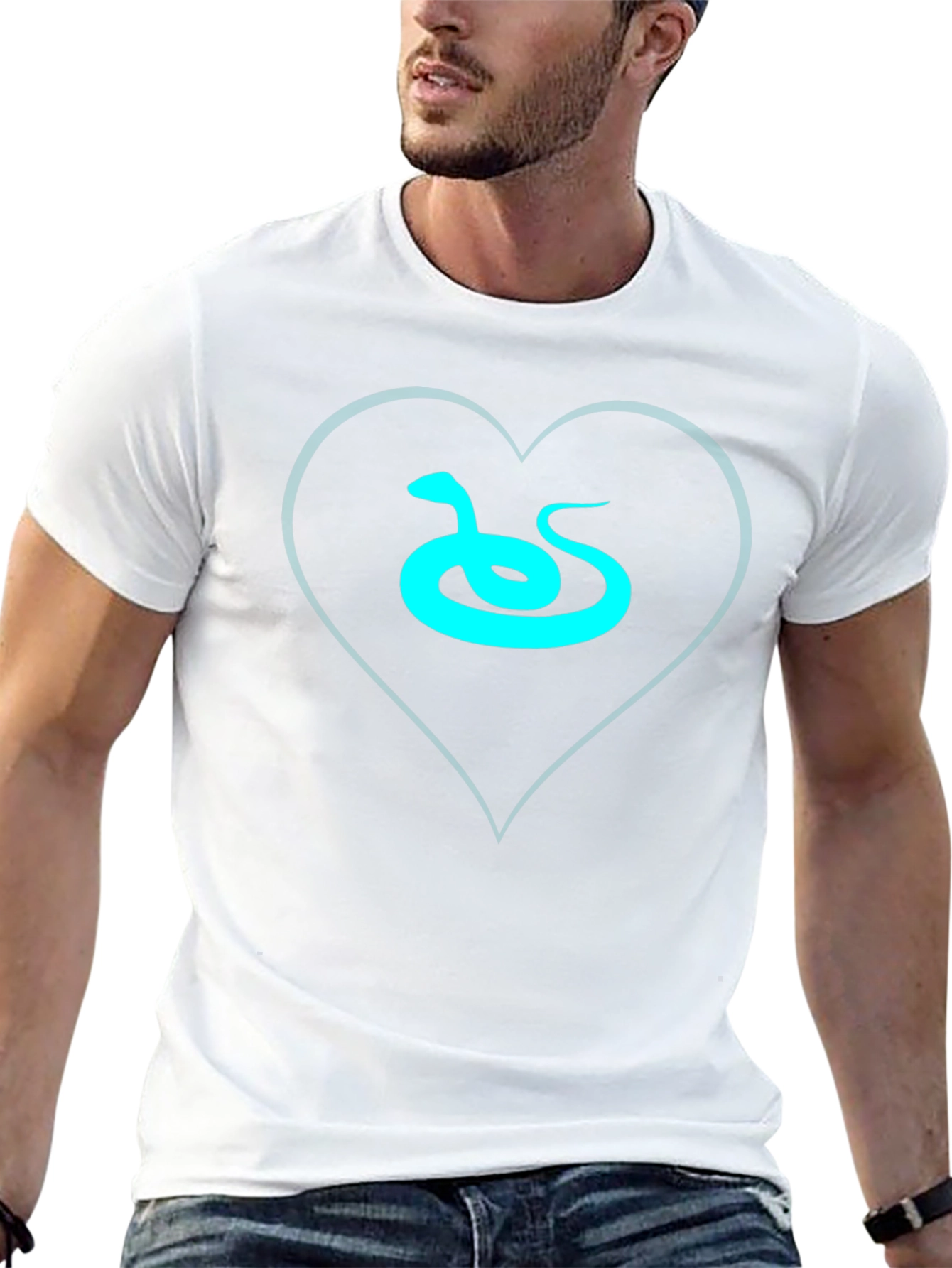 Snake Heart Graphic Tee - Sleek Style