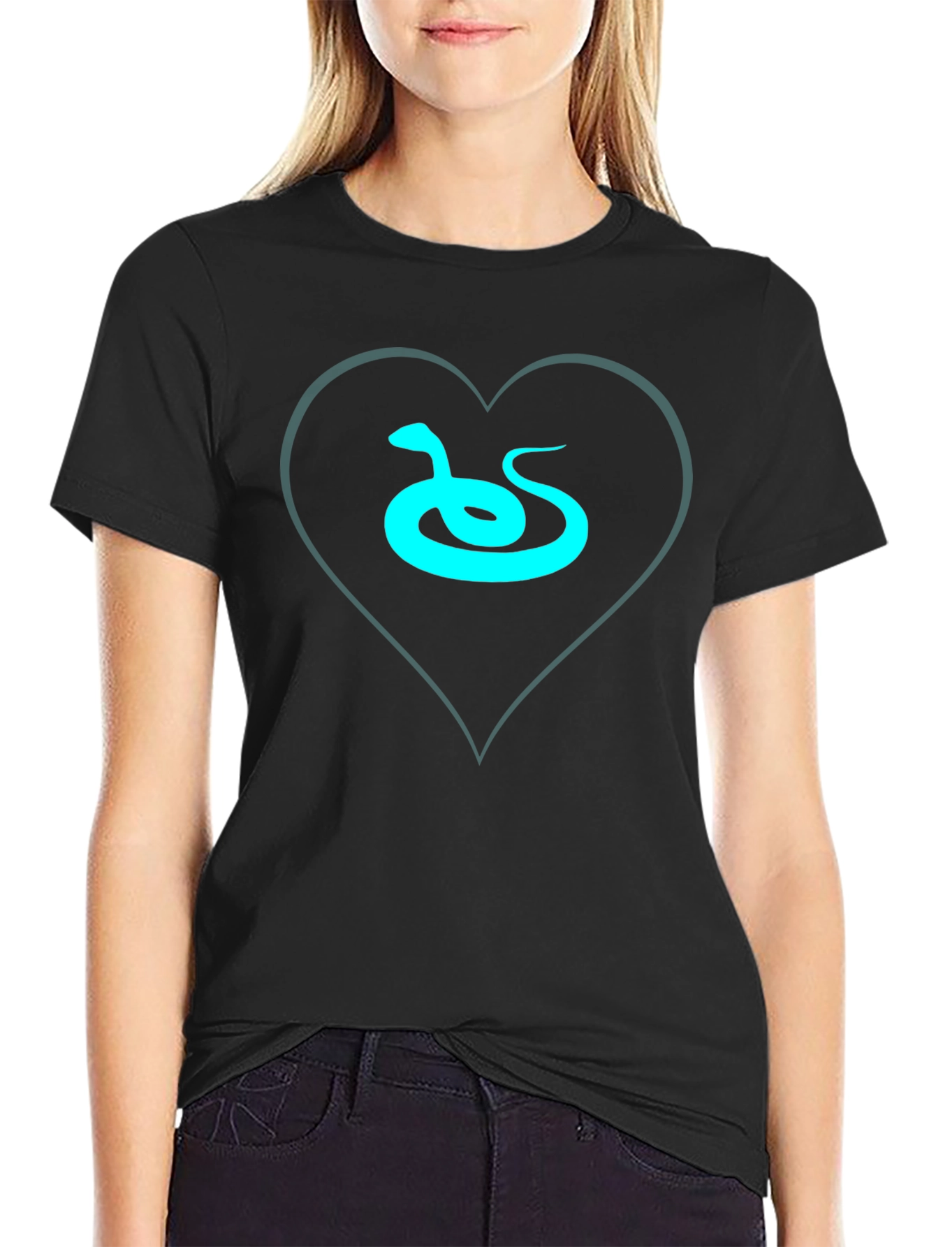 Snake Heart Graphic Tee - Sleek Style