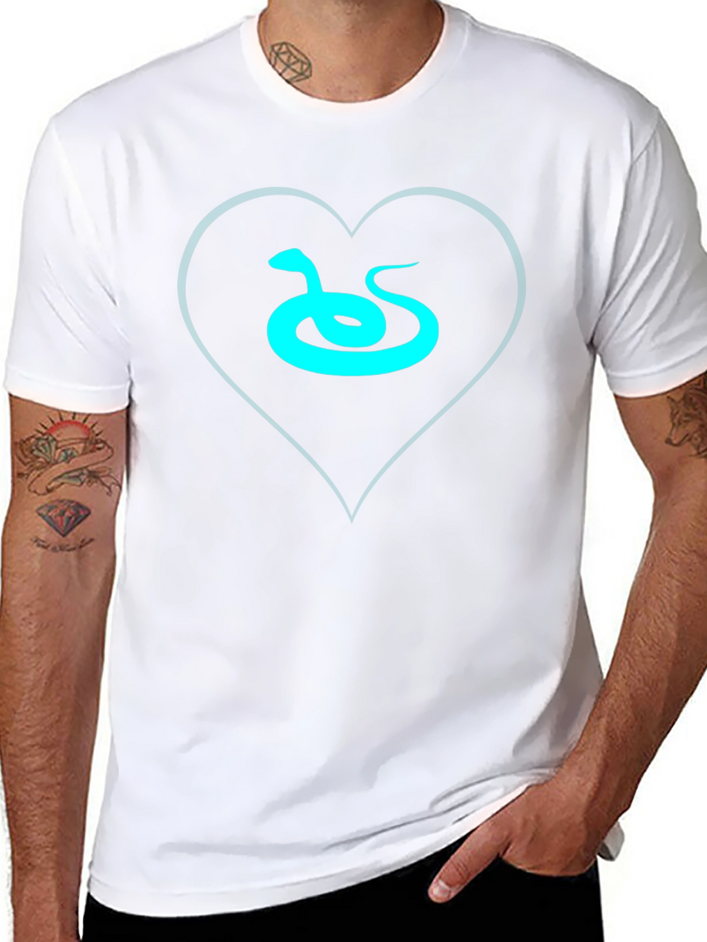 Snake Heart Graphic Tee - Sleek Style