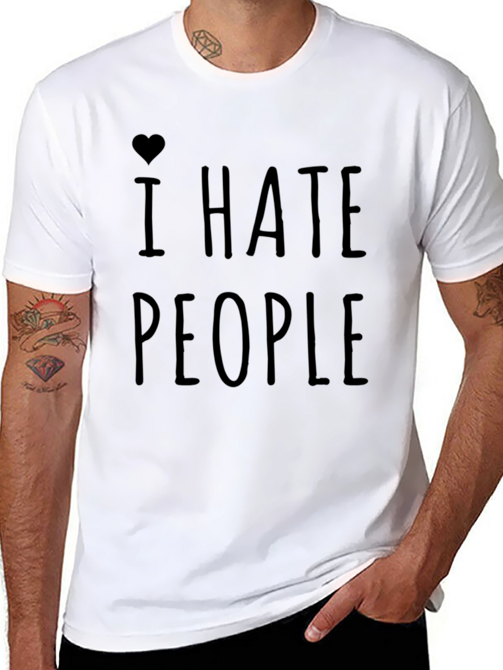 I Hate People Graphic Tee - Introvert Humor