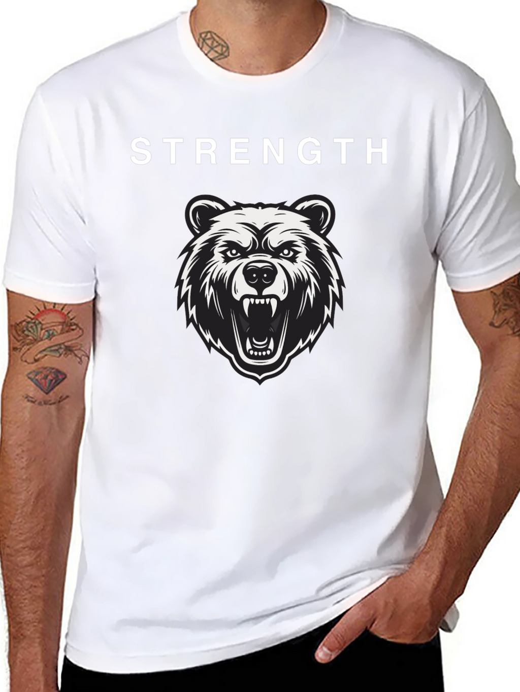 Strength Bear Graphic T-Shirt