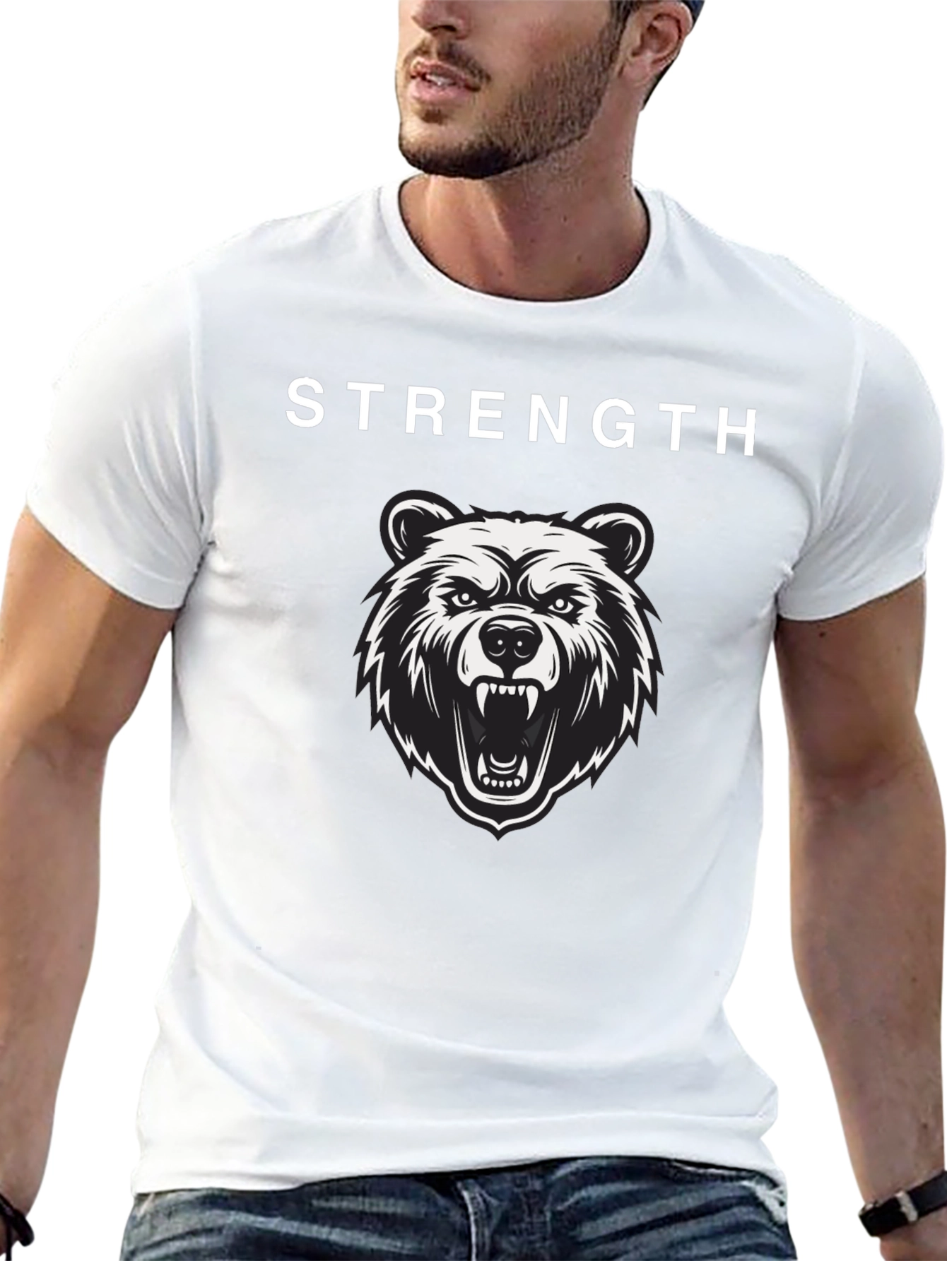 Strength Bear Graphic T-Shirt