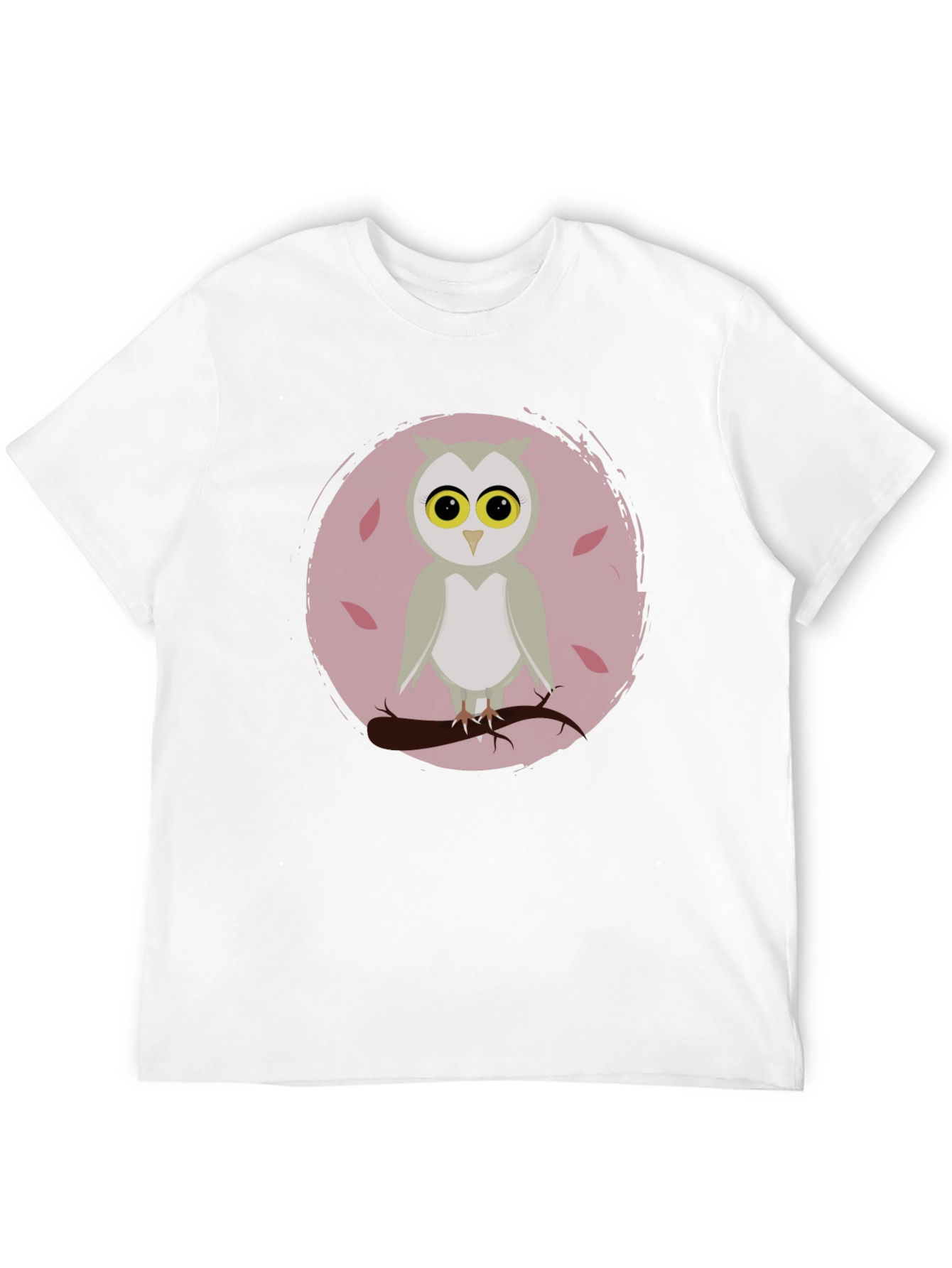 Owl Graphic Print Crew Neck T-Shirt