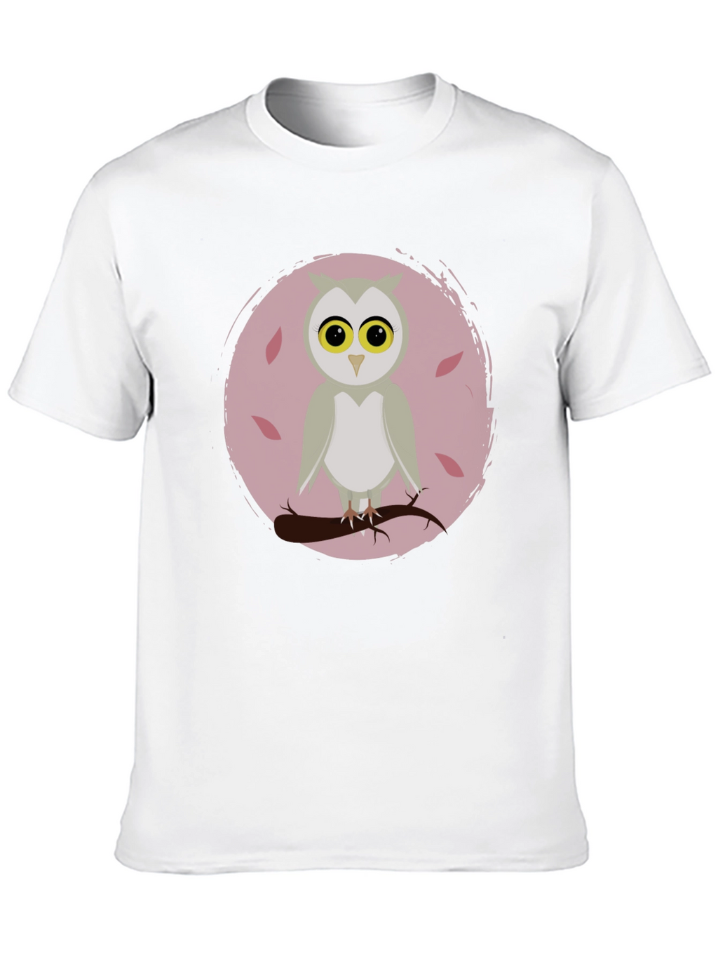 Owl Graphic Print Crew Neck T-Shirt
