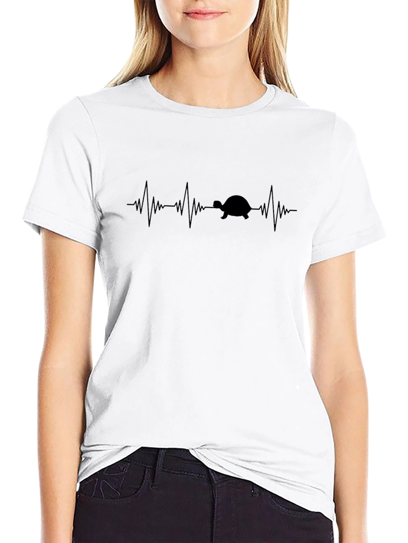 Turtle Heartbeat T-Shirt - Black