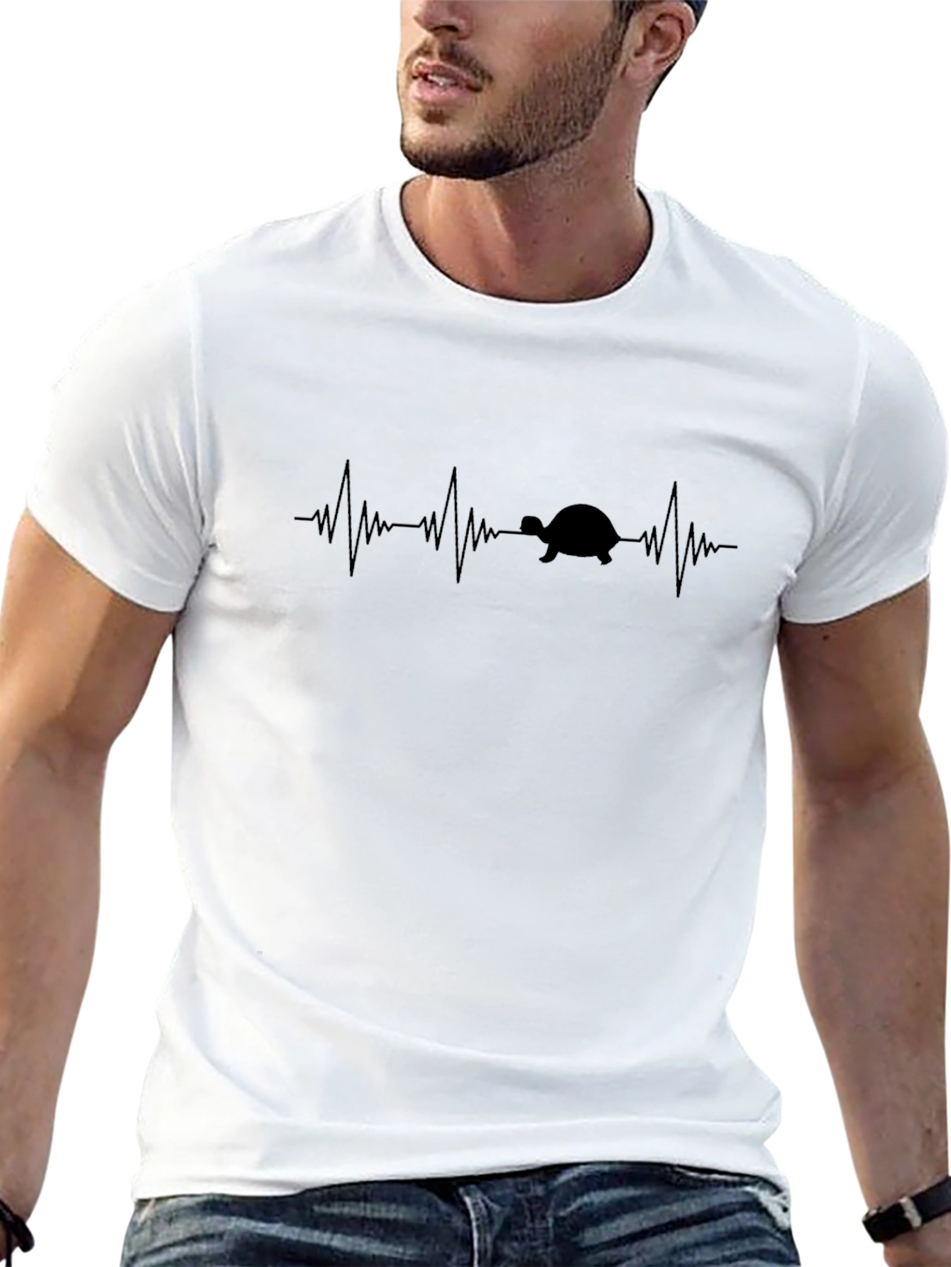 Turtle Heartbeat T-Shirt - Black