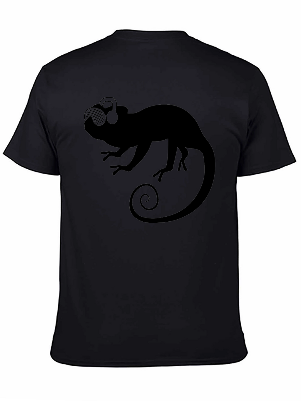 Cool Chameleon Tee - Black Graphic T-Shirt