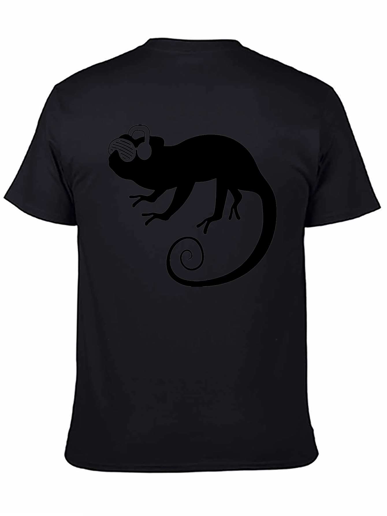 Cool Chameleon Tee - Black Graphic T-Shirt