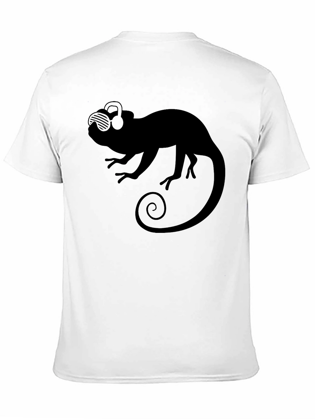 Cool Chameleon Tee - Black Graphic T-Shirt