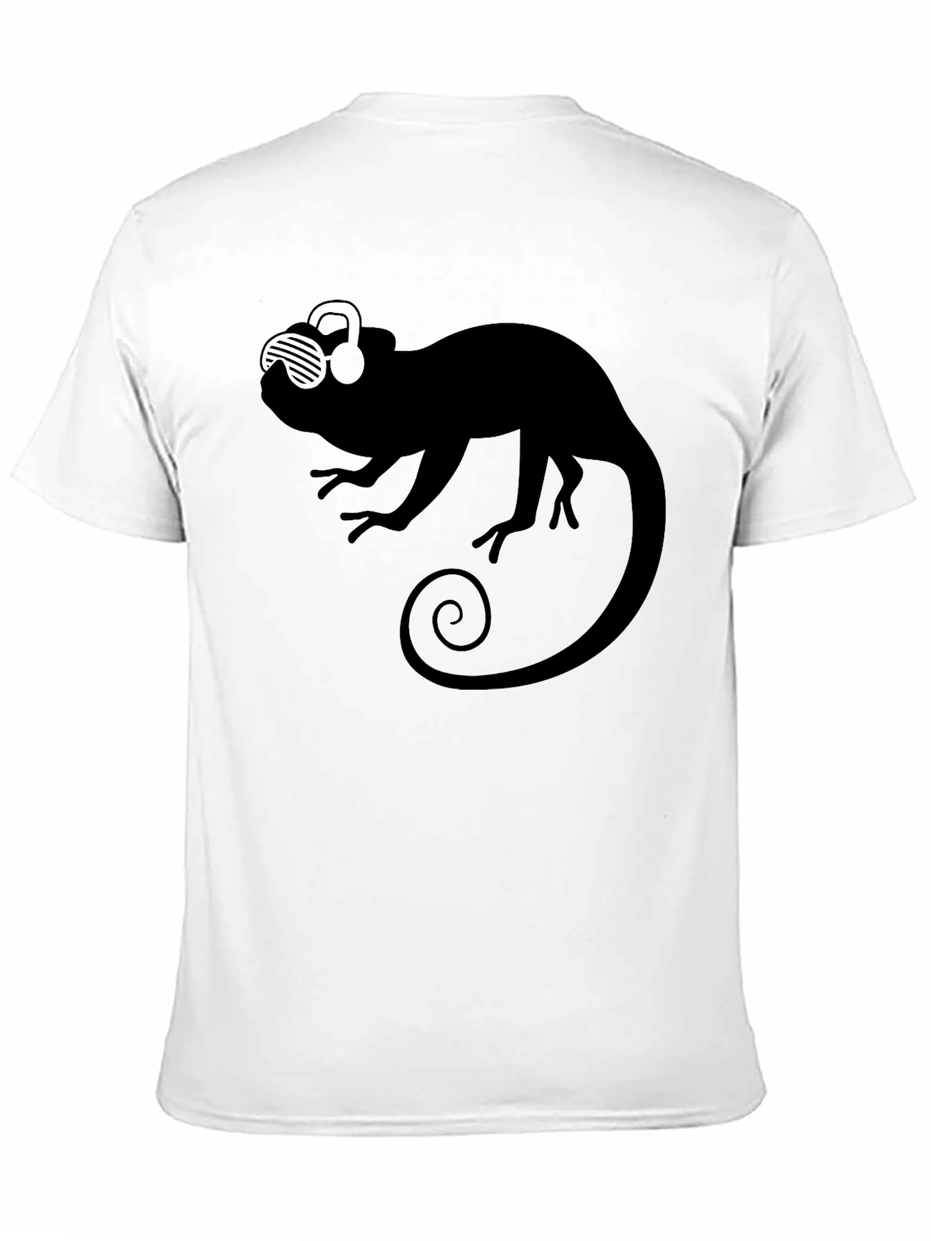 Cool Chameleon Tee - Black Graphic T-Shirt