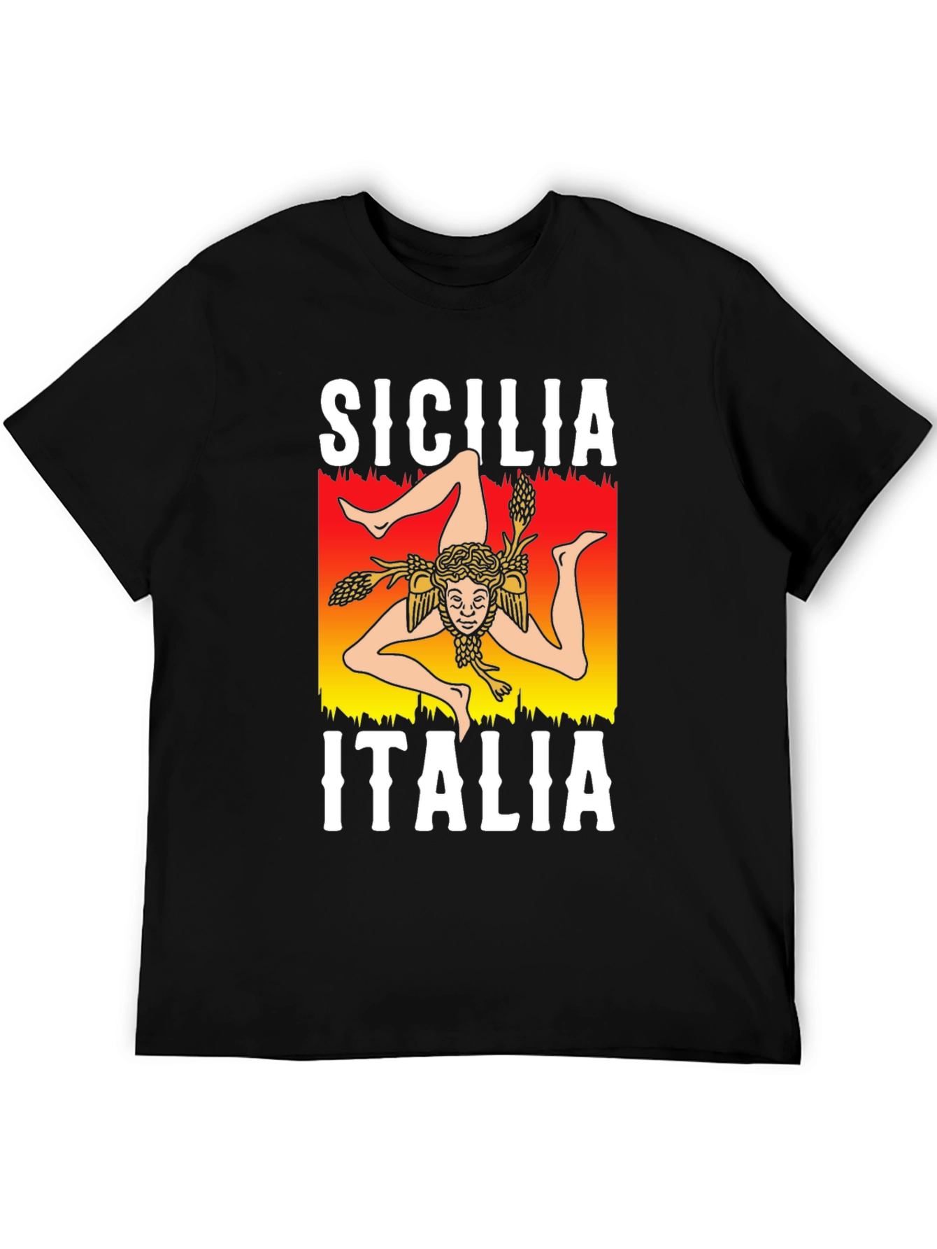Sicilia Italia T-Shirt Trinacria Symbol