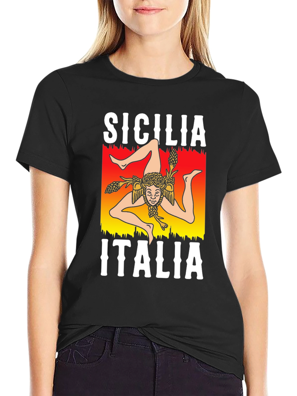 Sicilia Italia T-Shirt Trinacria Symbol