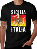 Sicilia Italia T-Shirt Trinacria Symbol