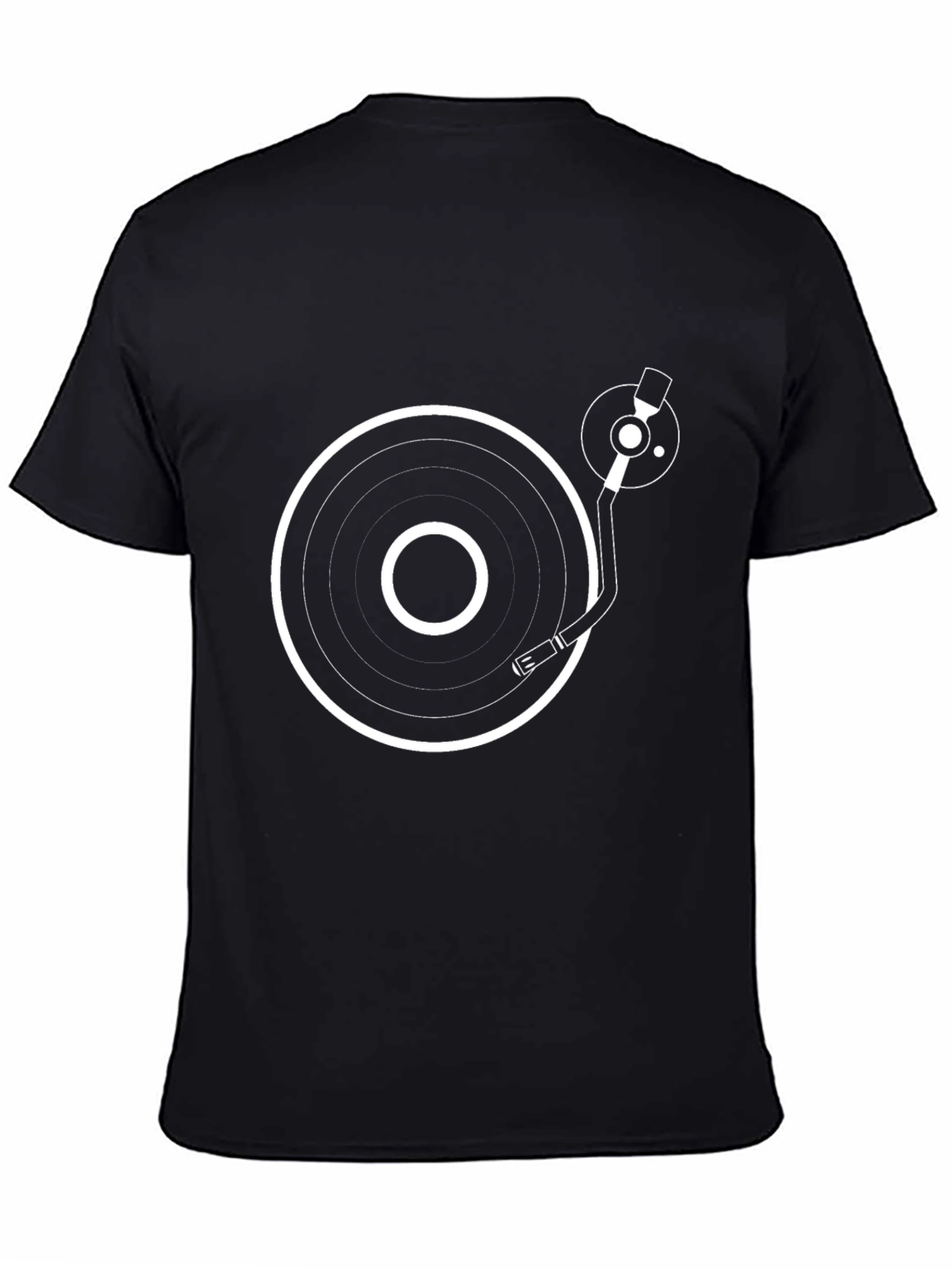 DJ Turntable Graphic Black T-Shirt