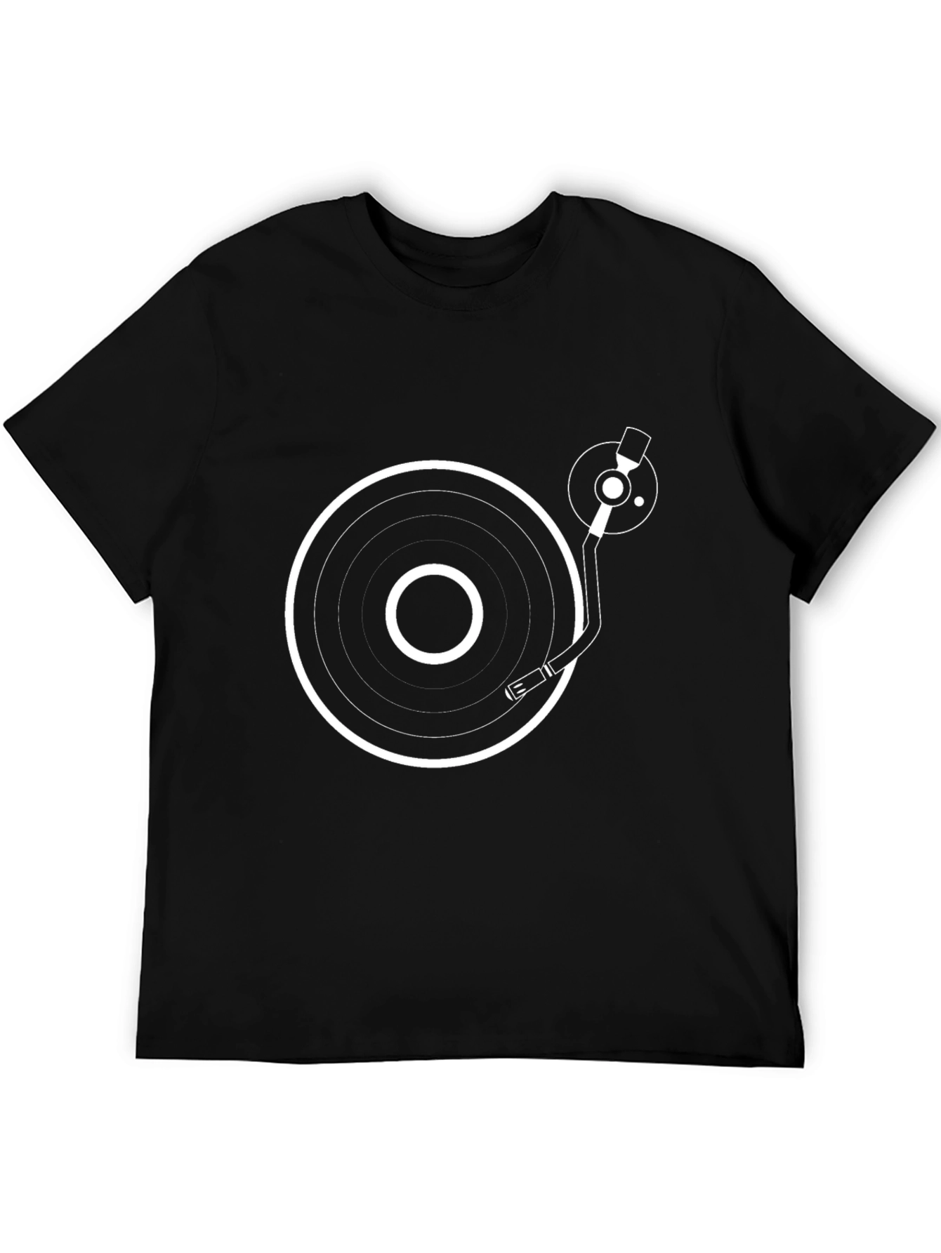 DJ Turntable Graphic Black T-Shirt