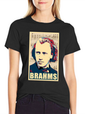 Johannes Brahms Portrait Graphic T-Shirt