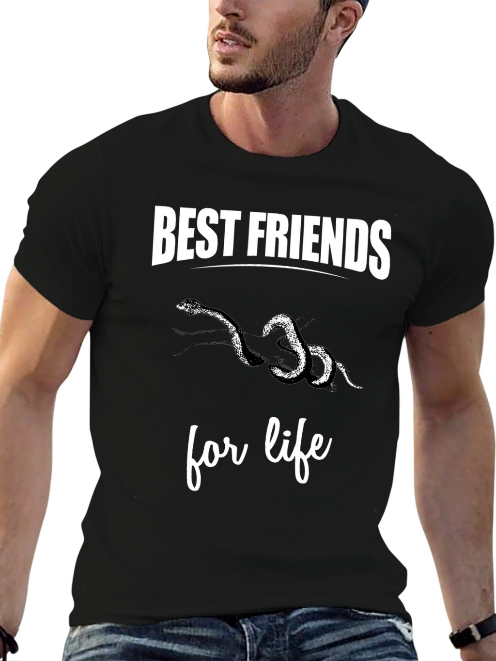 Best Friends Snakes Graphic Tee Shirt