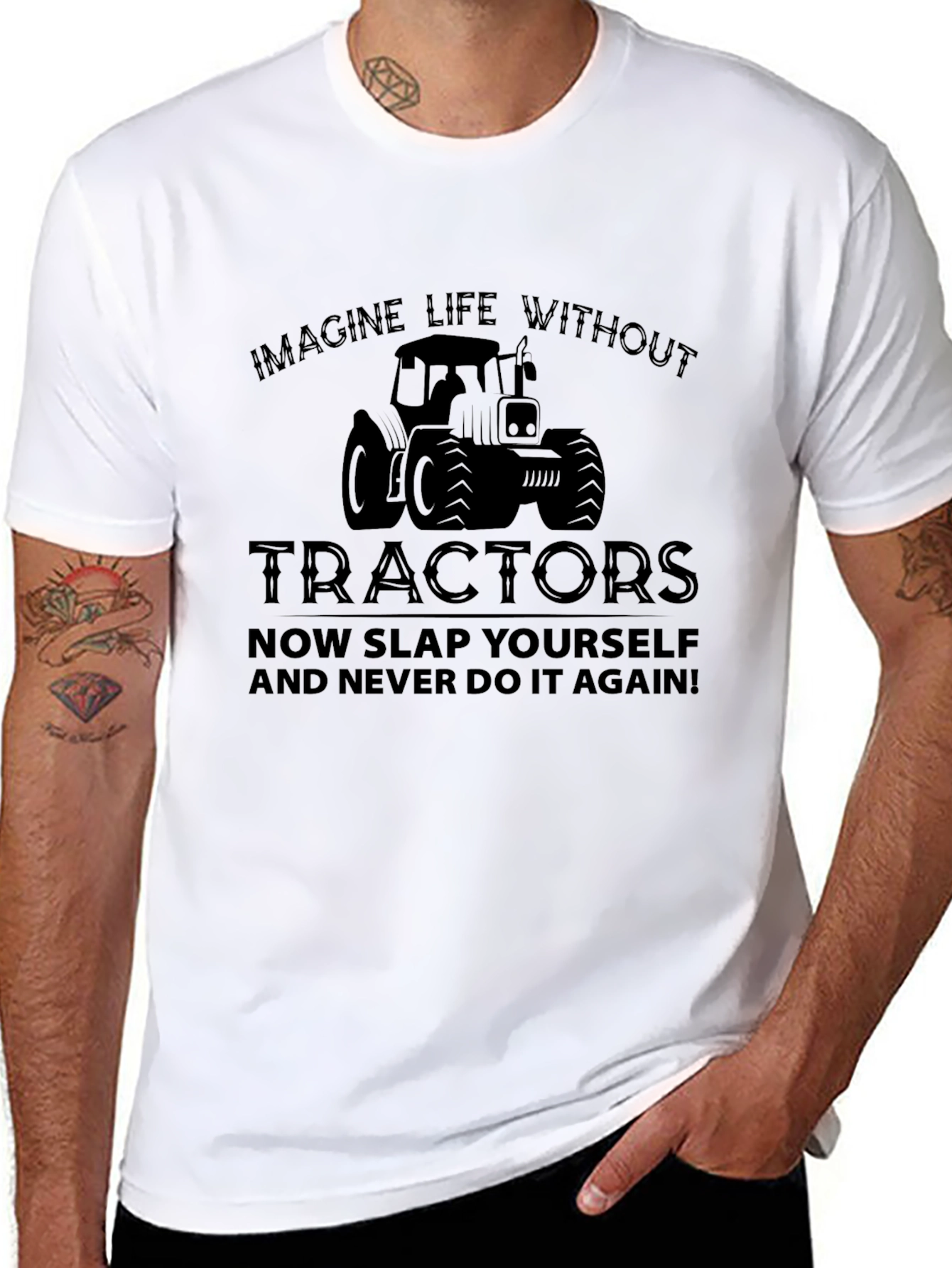 Imagine Life Without Tractors Graphic Tee