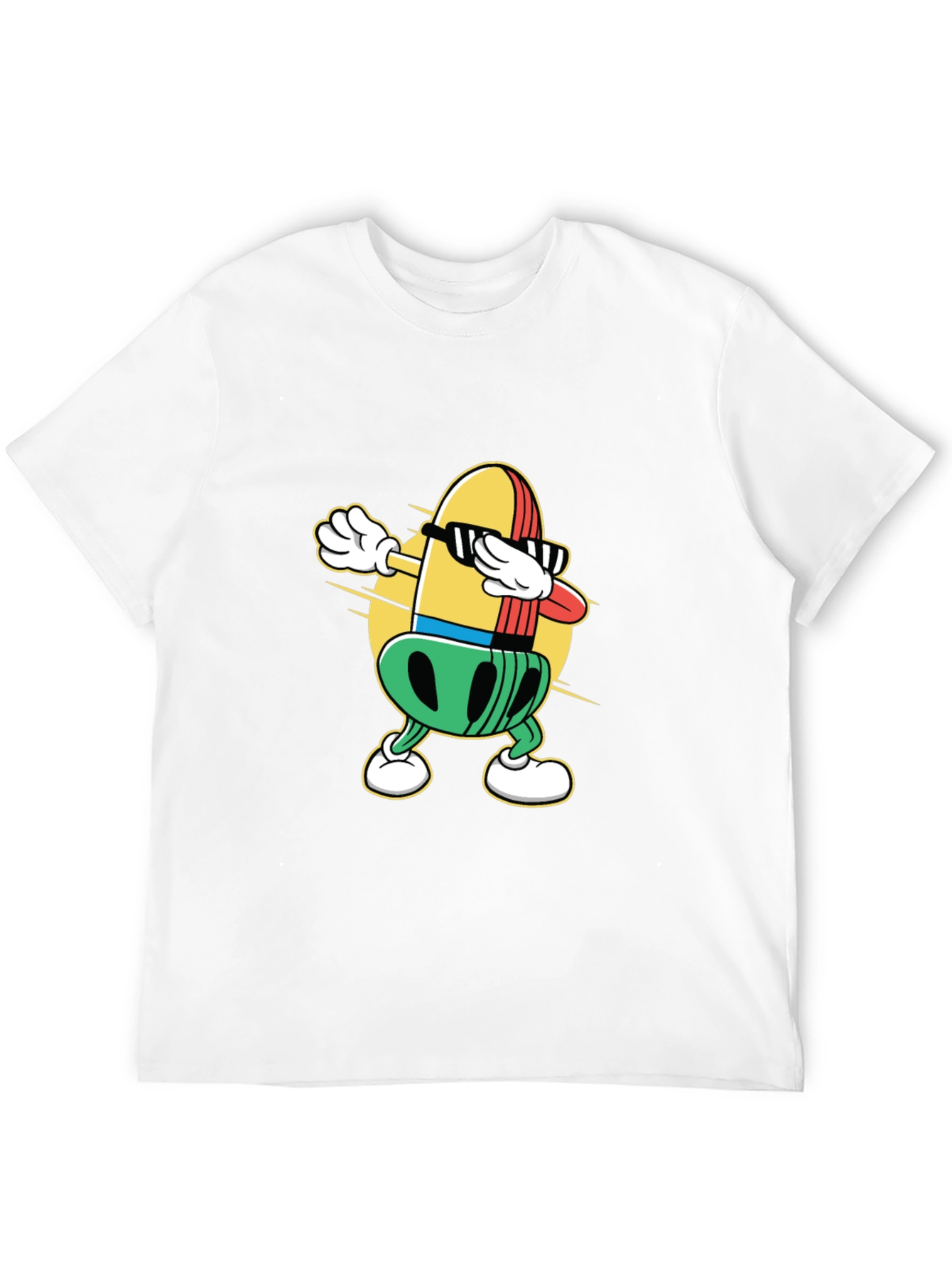 Dabbing Bullet Cartoon Black T-Shirt