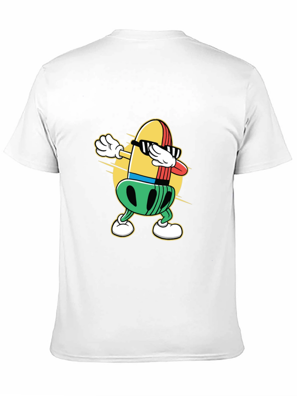Dabbing Bullet Cartoon Black T-Shirt