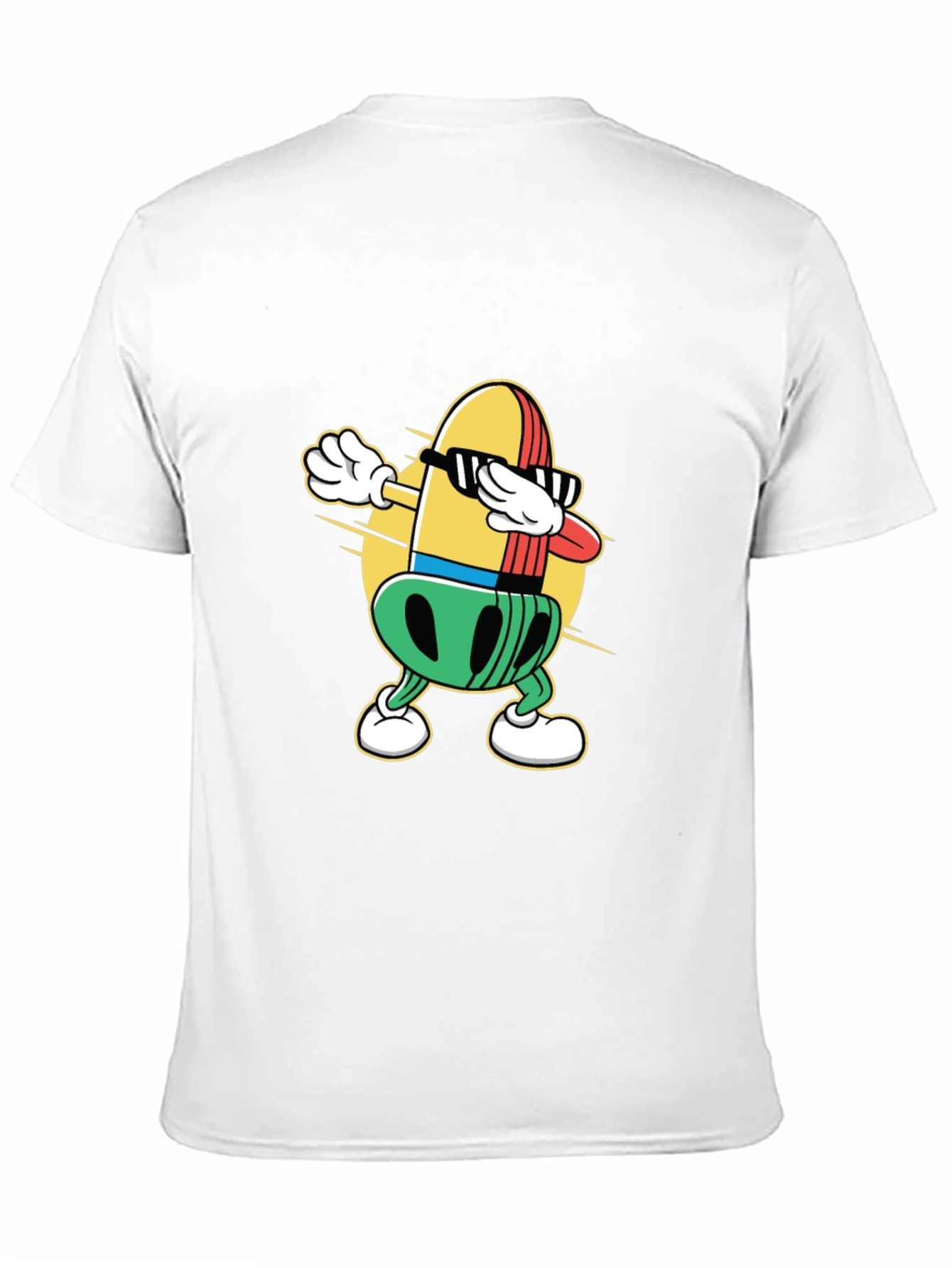 Dabbing Bullet Cartoon Black T-Shirt