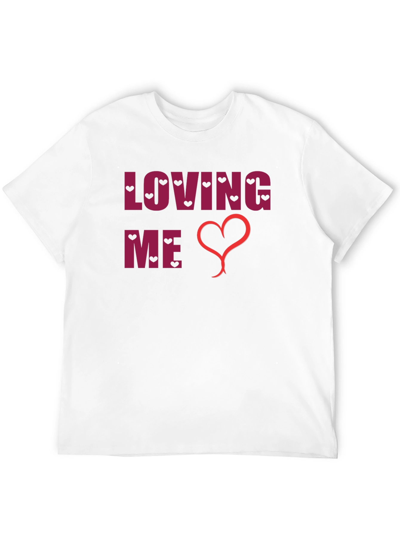 Loving Me Heart Graphic Black T-Shirt