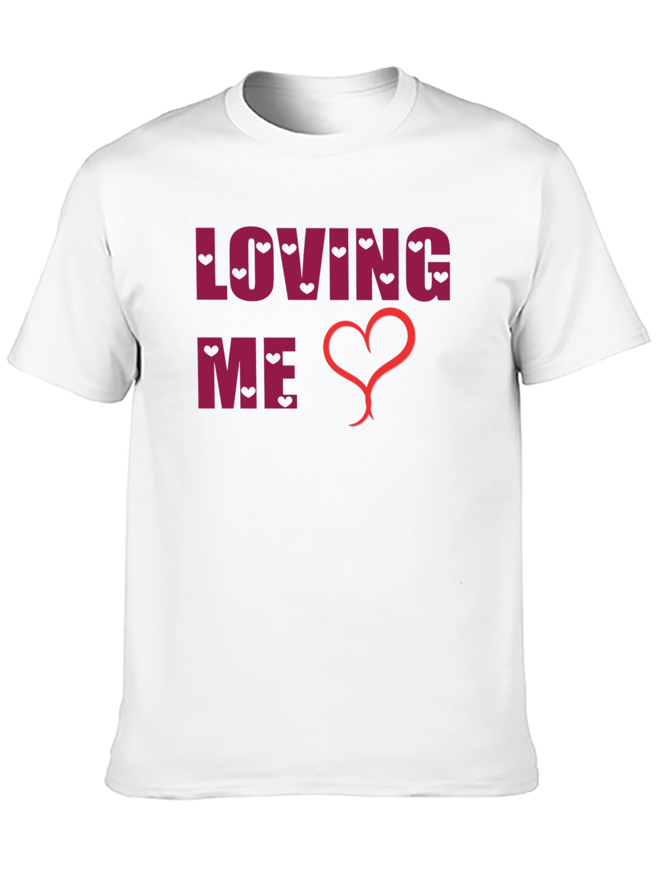 Loving Me Heart Graphic Black T-Shirt