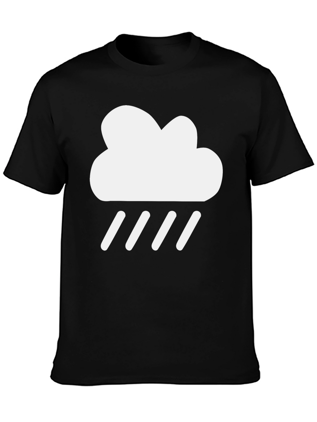 Rain Cloud Graphic Tee - Trendy Black T-Shirt