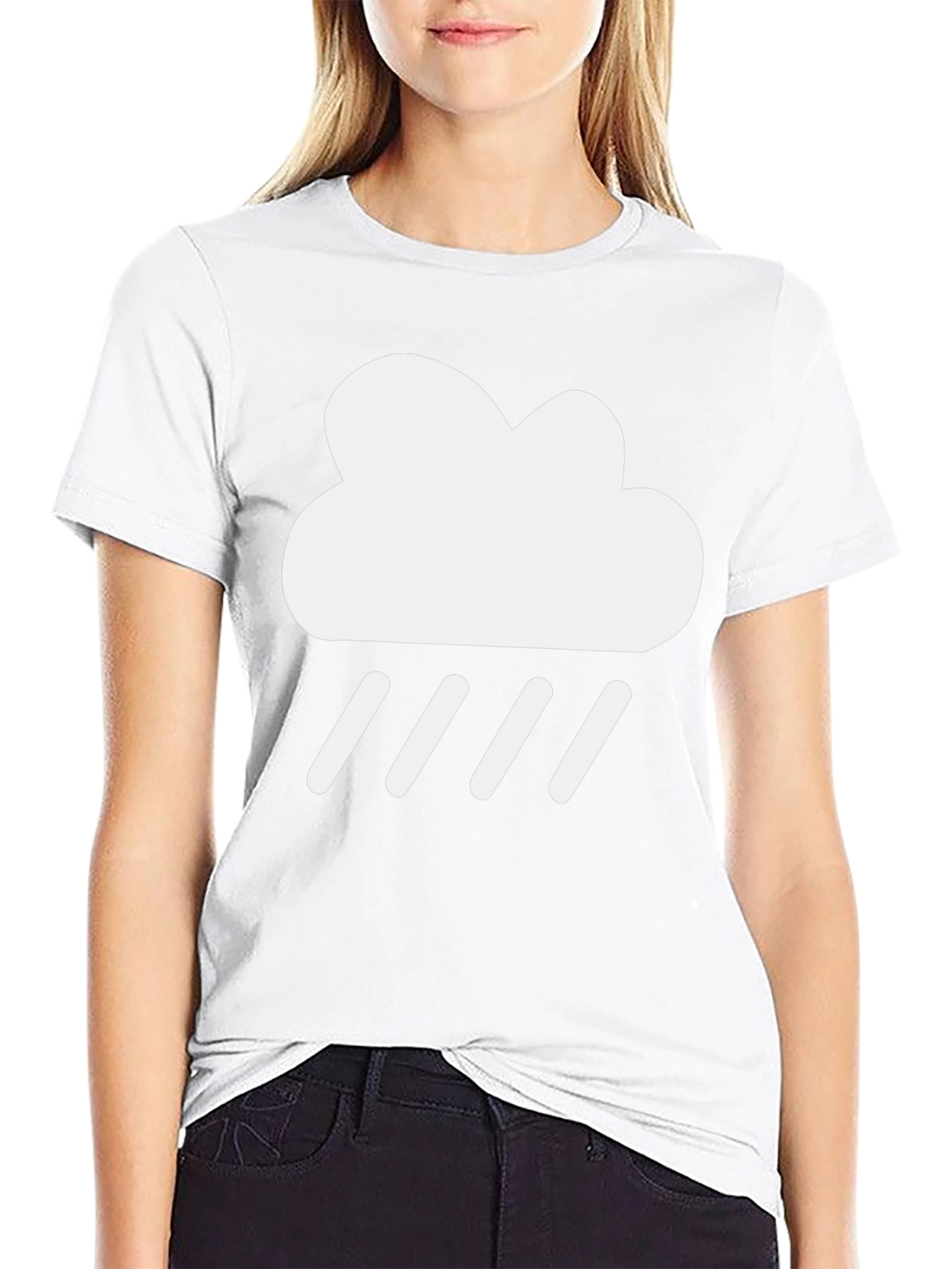 Rain Cloud Graphic Tee - Trendy Black T-Shirt