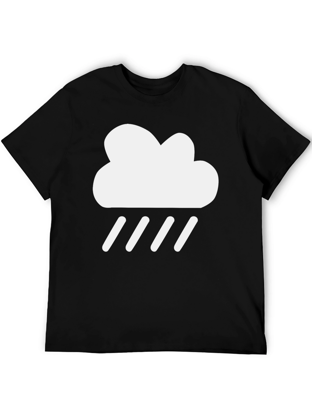Rain Cloud Graphic Tee - Trendy Black T-Shirt