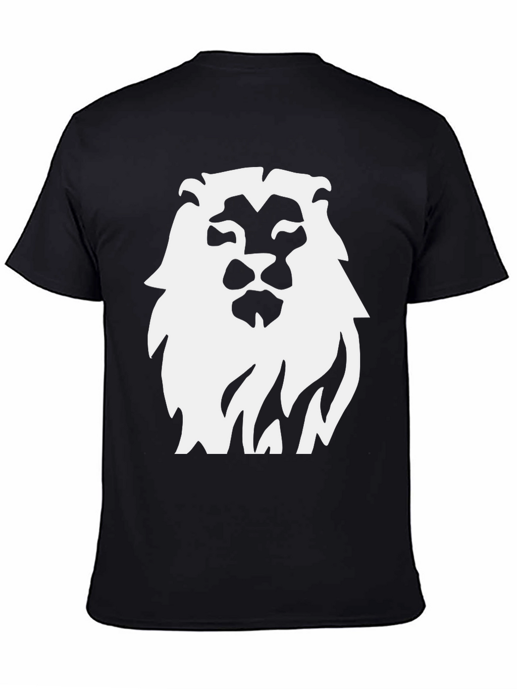 Bold Lion Graphic Tee - Classic Black Cotton Shirt